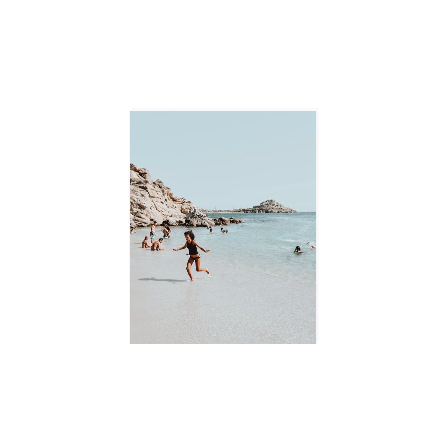 Skipping Angel Mykonos Greek island decor wall art 8 x 10 in unframed fine art canvas