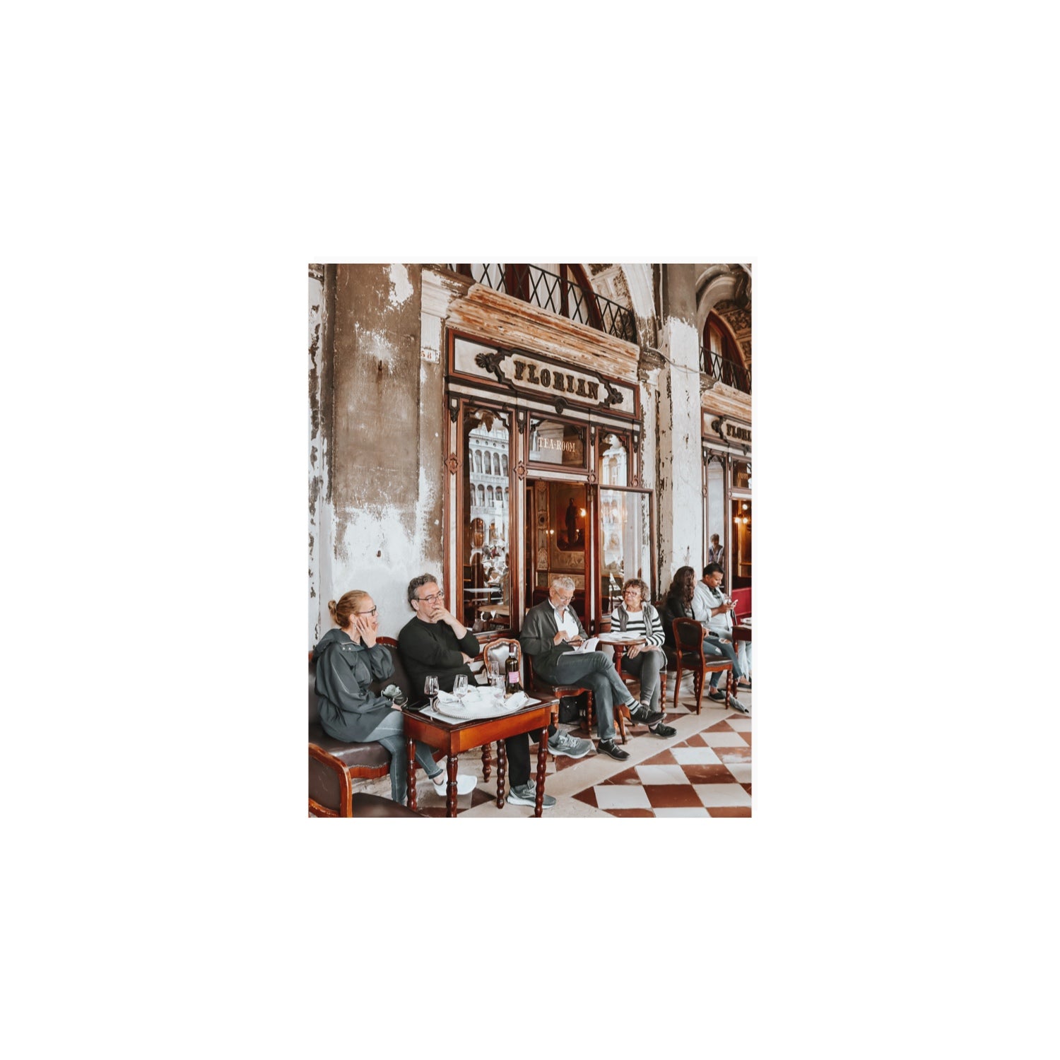 Tea Room Venice Italian wall art 8 x 10 in unframed fine art canvas