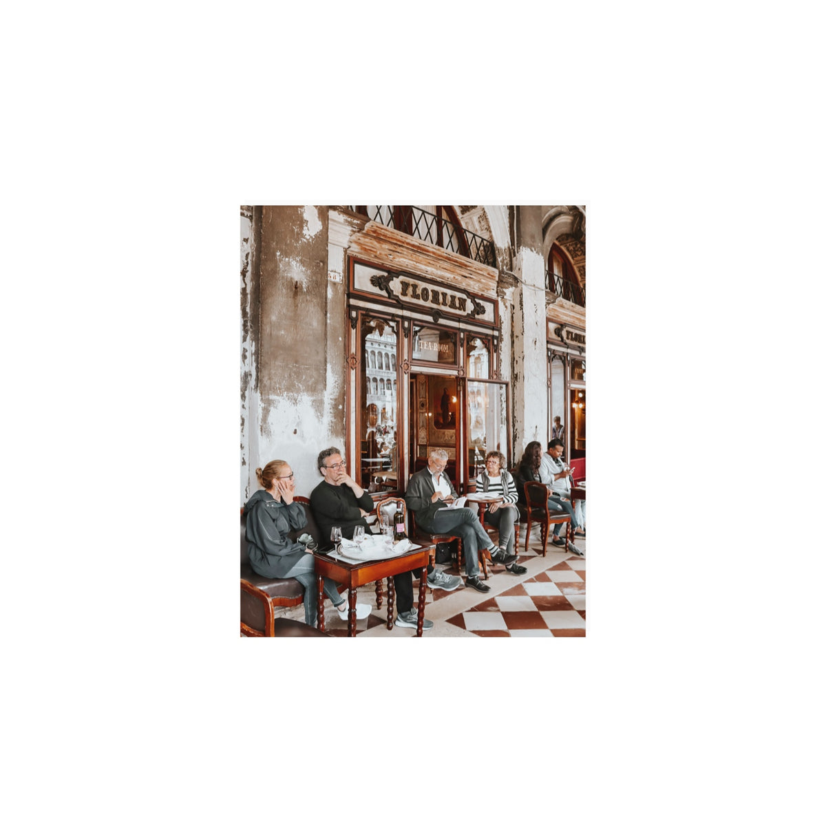 Tea Room Venice Italian wall art 8 x 10 in unframed fine art canvas