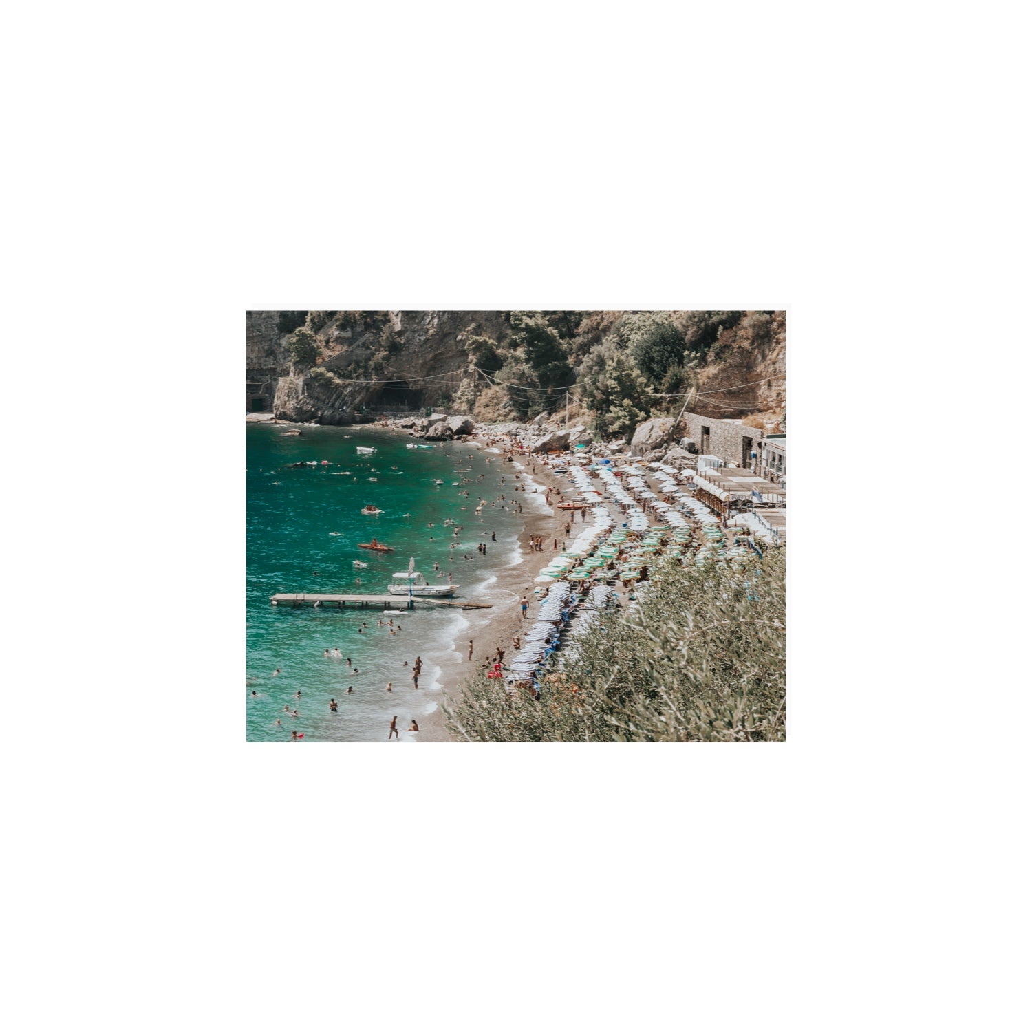 Fornillo Beach fine art print, Positano, Italy, 8 x 10 in, Unframed, Fine Art Canvas