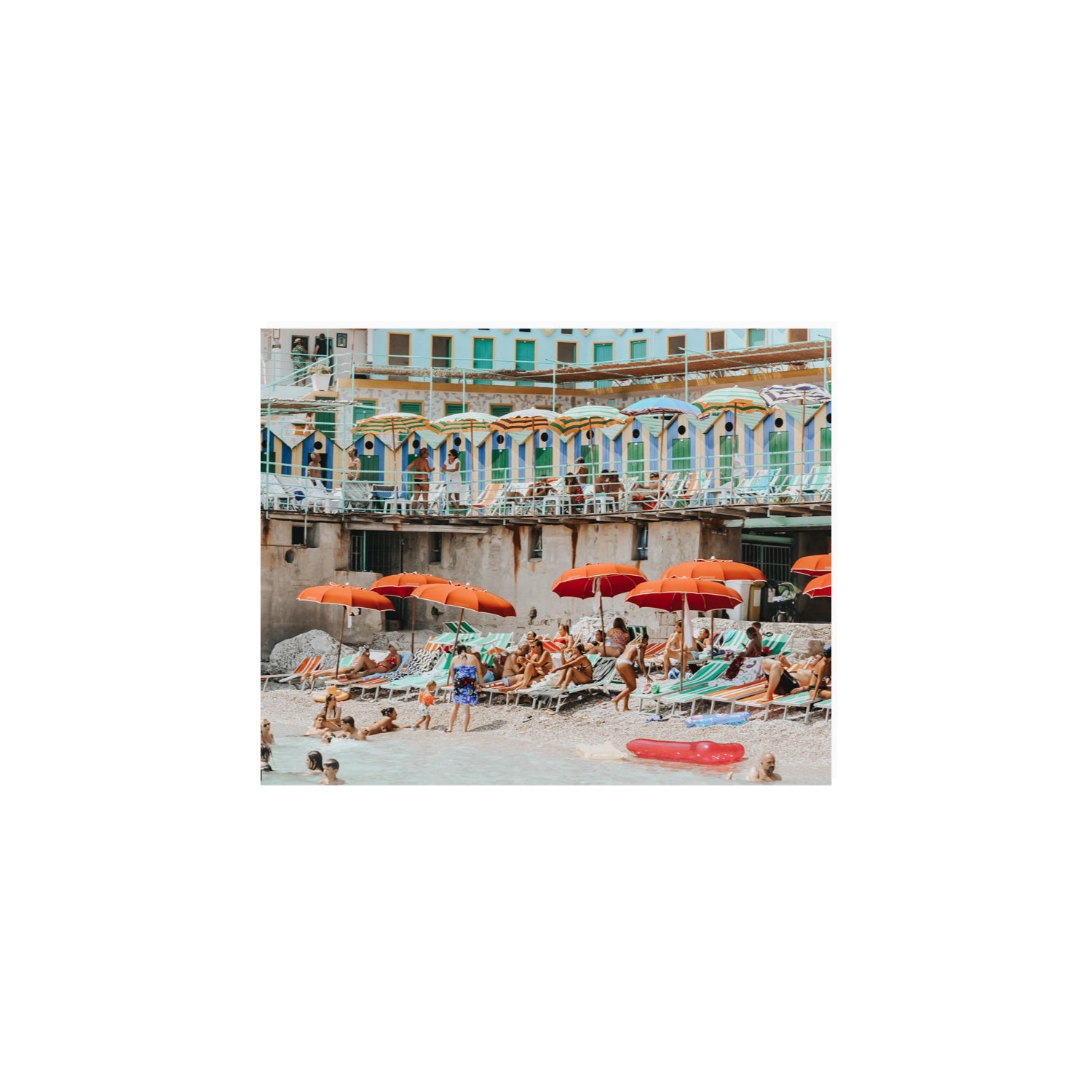 Umbrella Fiesta fine art print, Capri, Italy, 8 x 10 in, Unframed, Fine Art Canvas