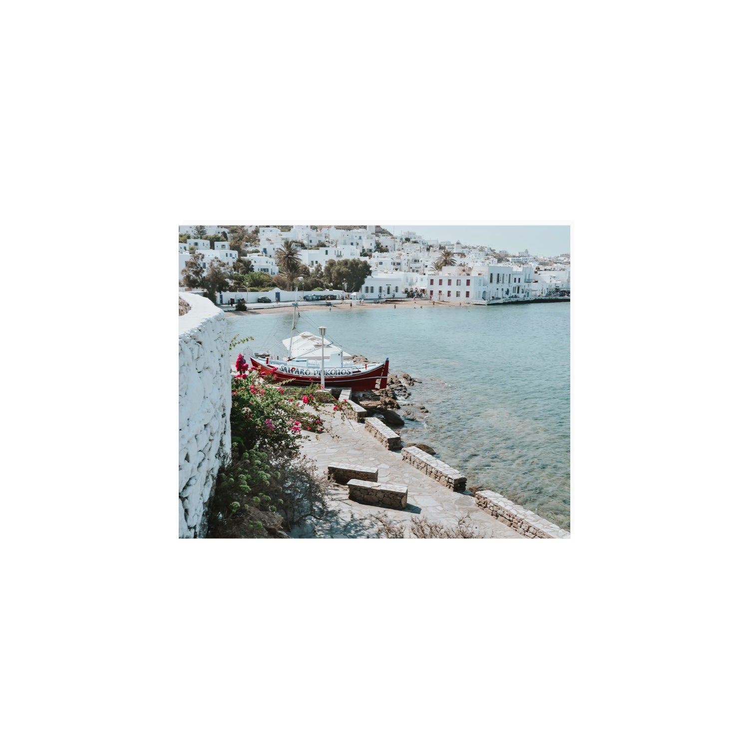 Harika Mykonos Greek island wall art 8 x 10 in unframed fine art canvas