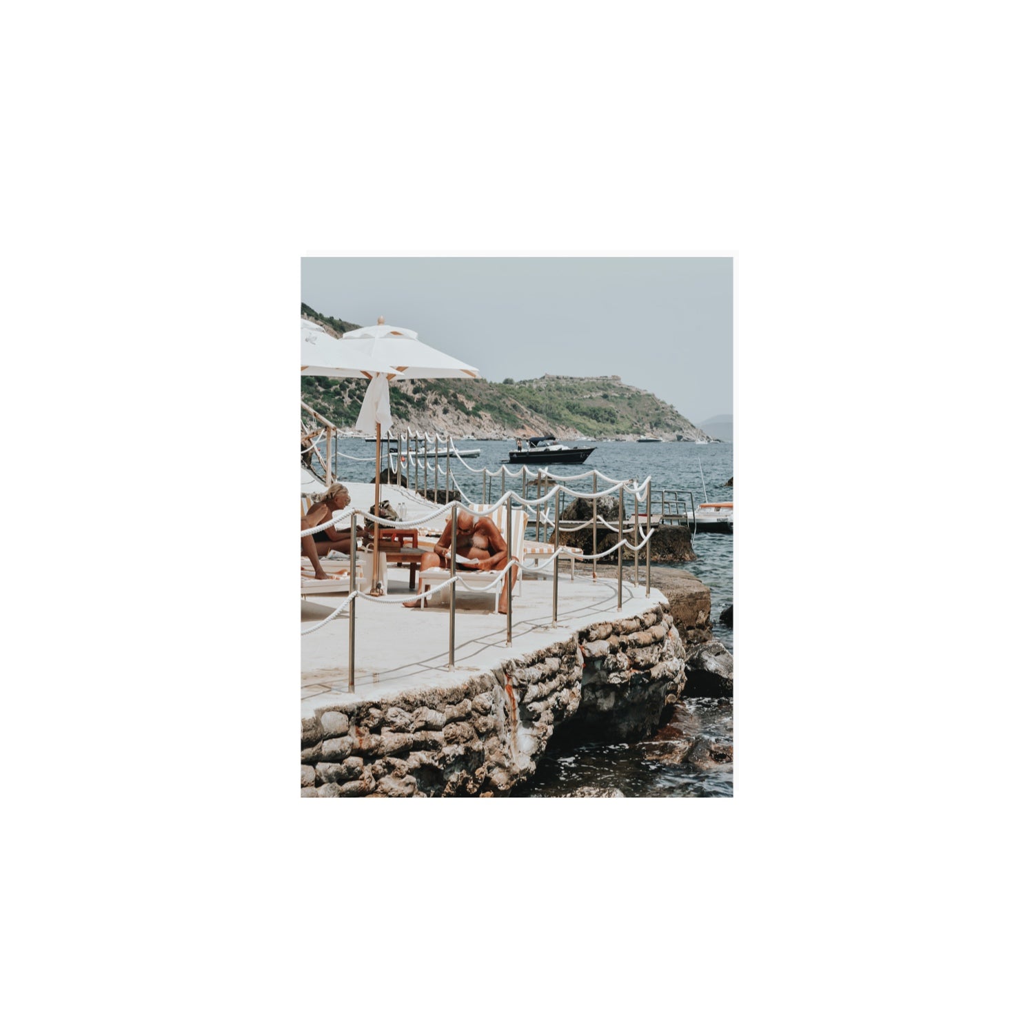 Nonno e Nonna Tuscany coastal Italian wall art 8 x 10 in unframed fine art canvas