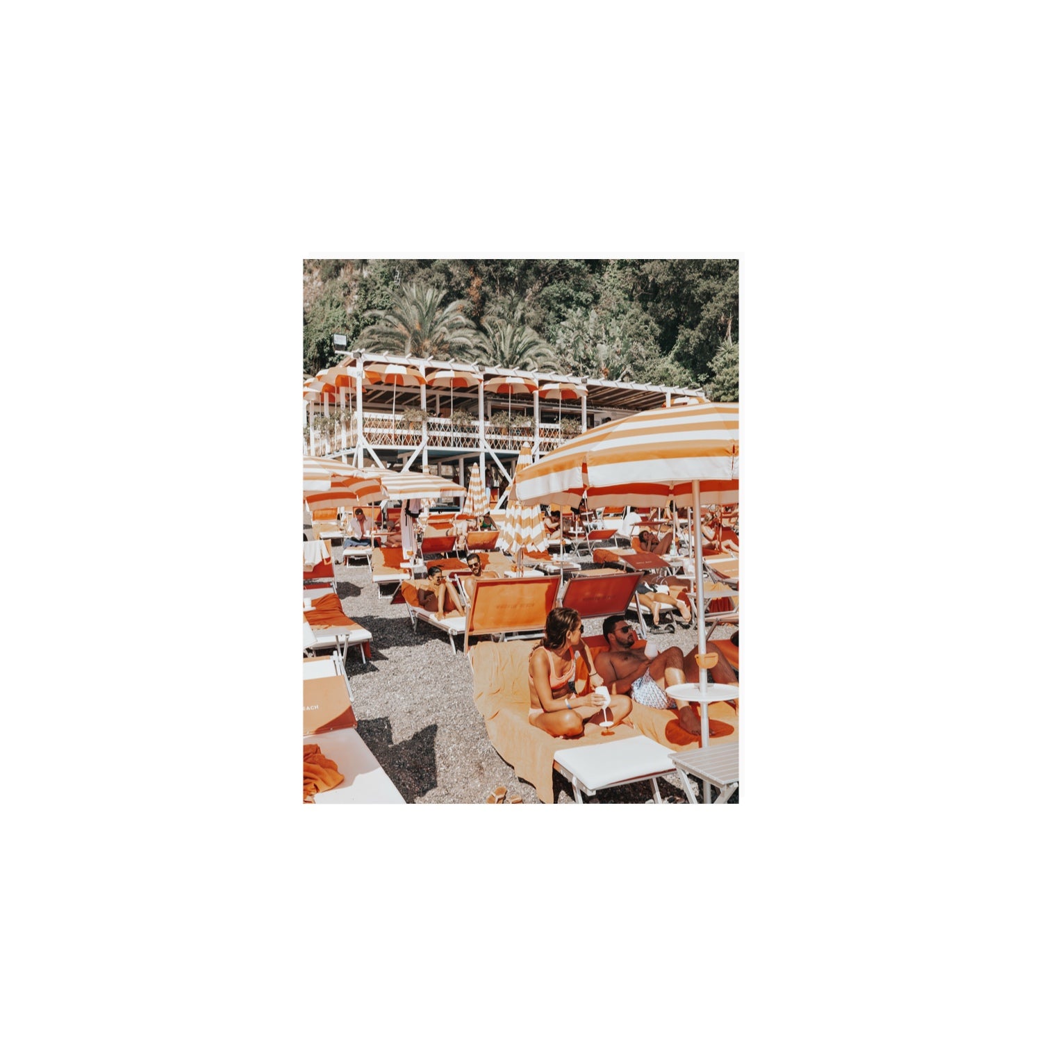 Lounging In Lido fine art print, Positano, Italy, 8 x 10 in, Unframed, Fine Art Canvas