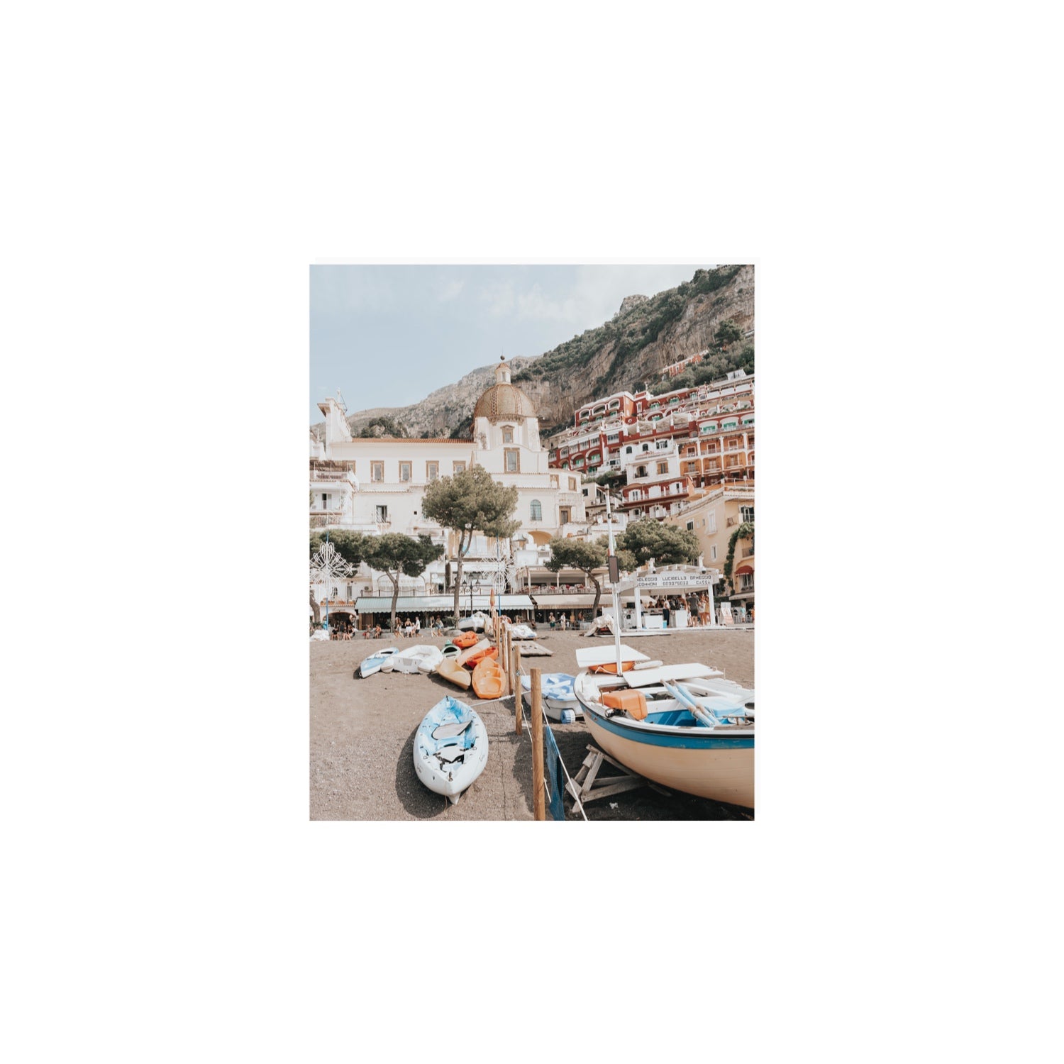 Seaside Hues Positano wall art 8 x 10 in unframed fine art canvas