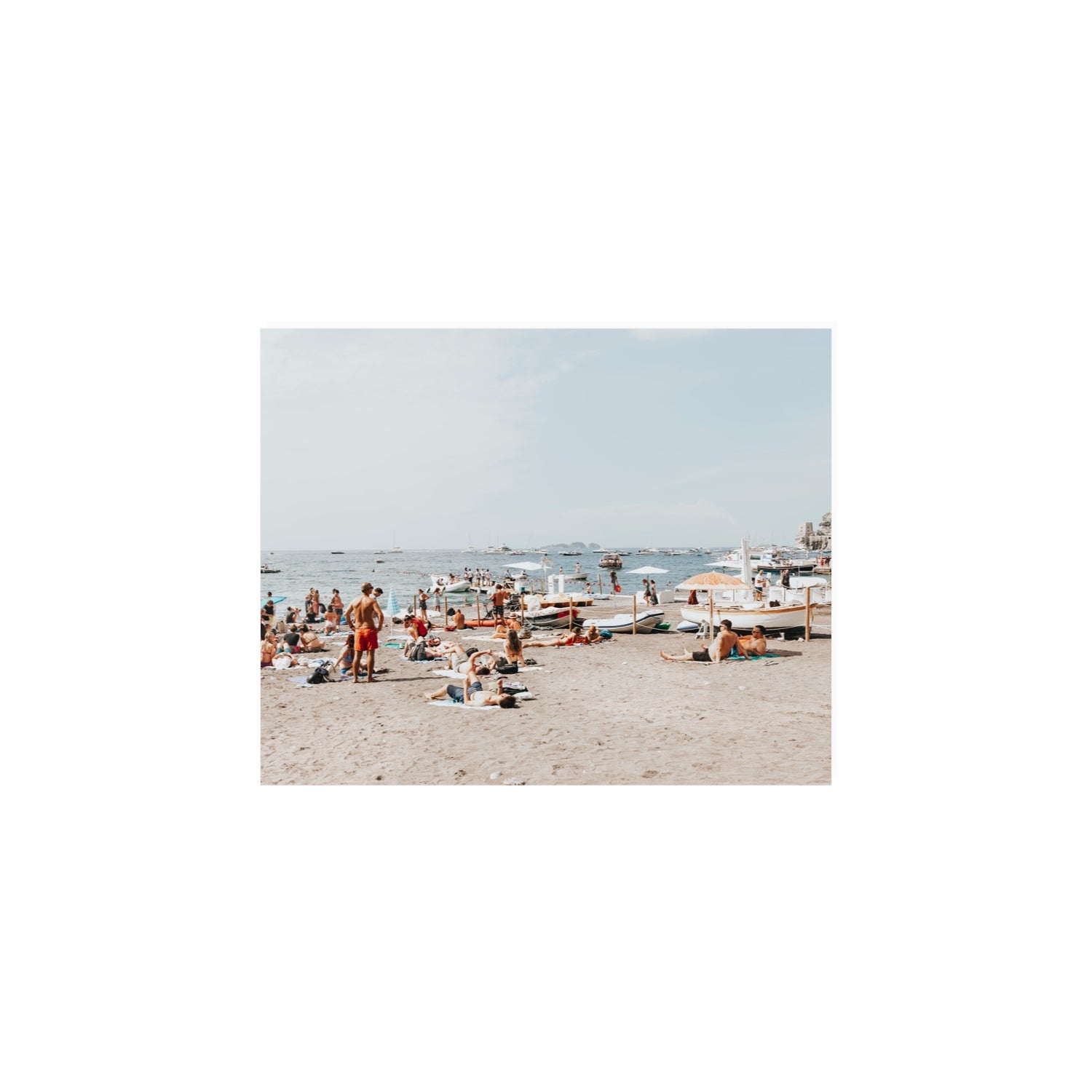 Beachy Vibes fine art print, Positano, Italy, 8 x 10 in, Unframed, Fine Art Canvas