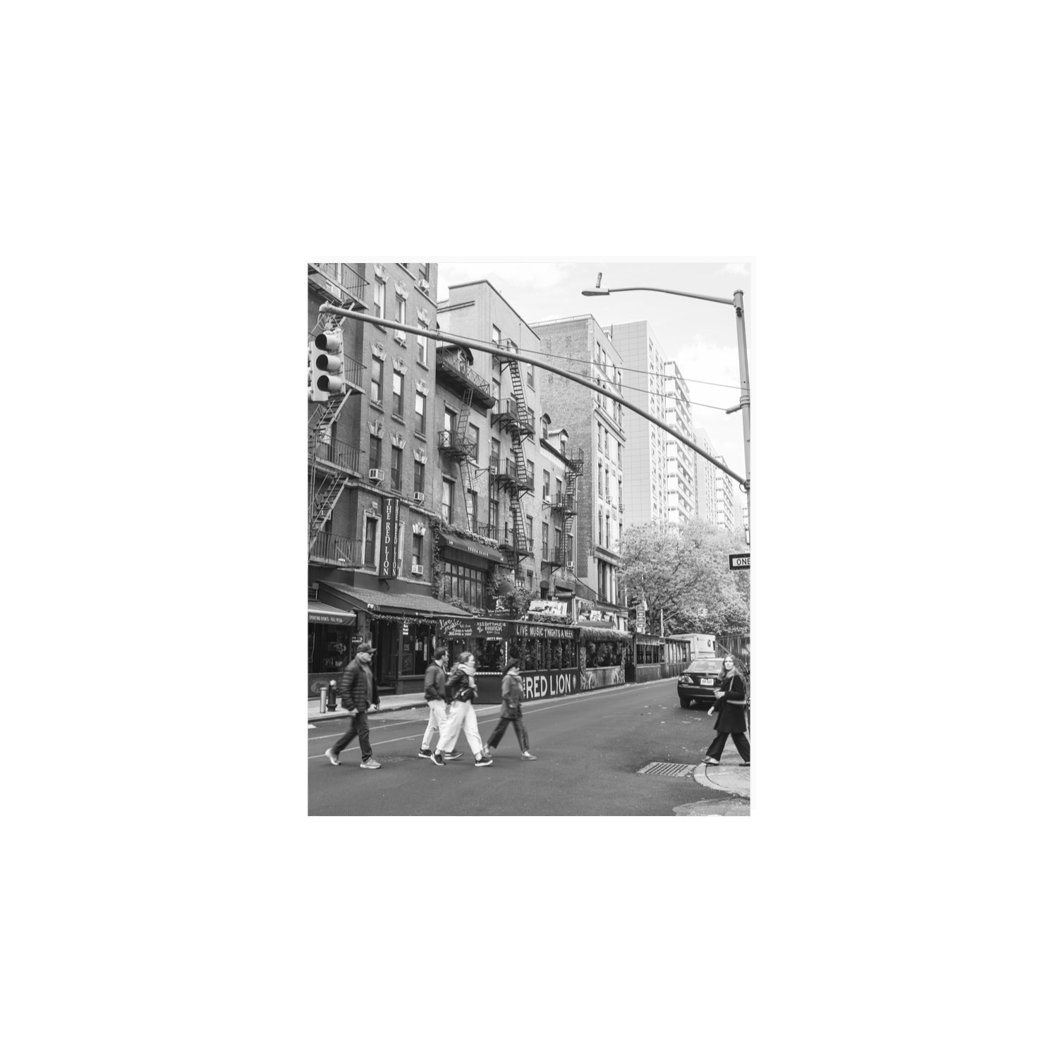 Spectral Streets New York NYC Black & White wall art 8 x 10 in unframed fine art canvas