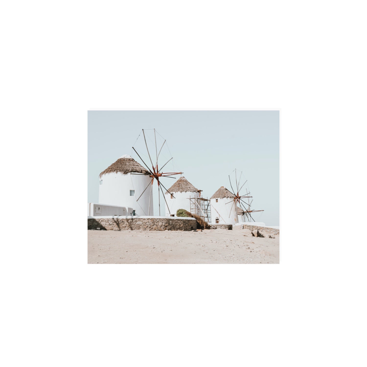 Rustic Icons Mykonos Greek island wall art 8 x 10 in unframed fine art canvas