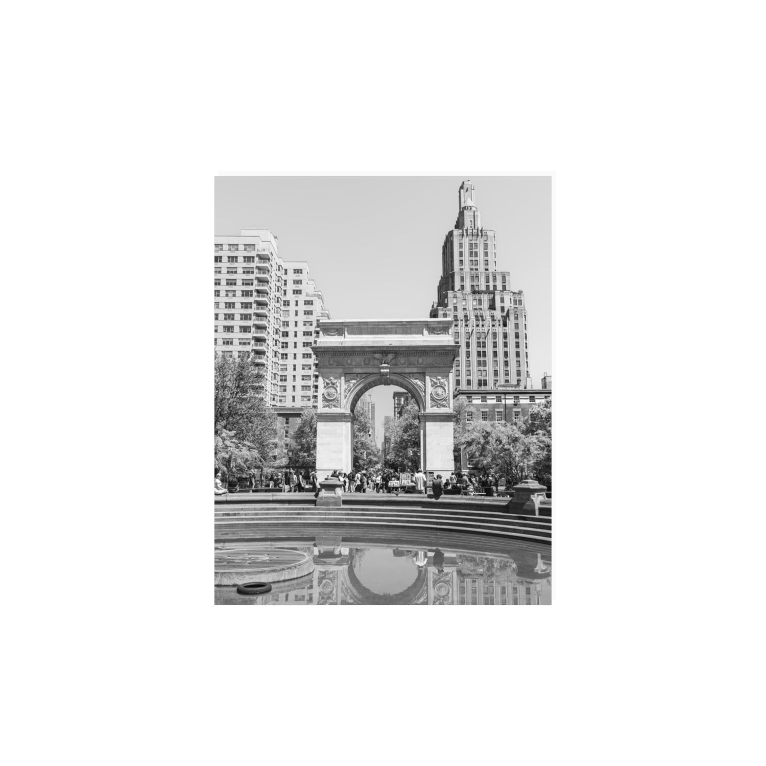 Washington Skyline New York NYC Black & White wall art 11 x 14 in unframed fine art canvas