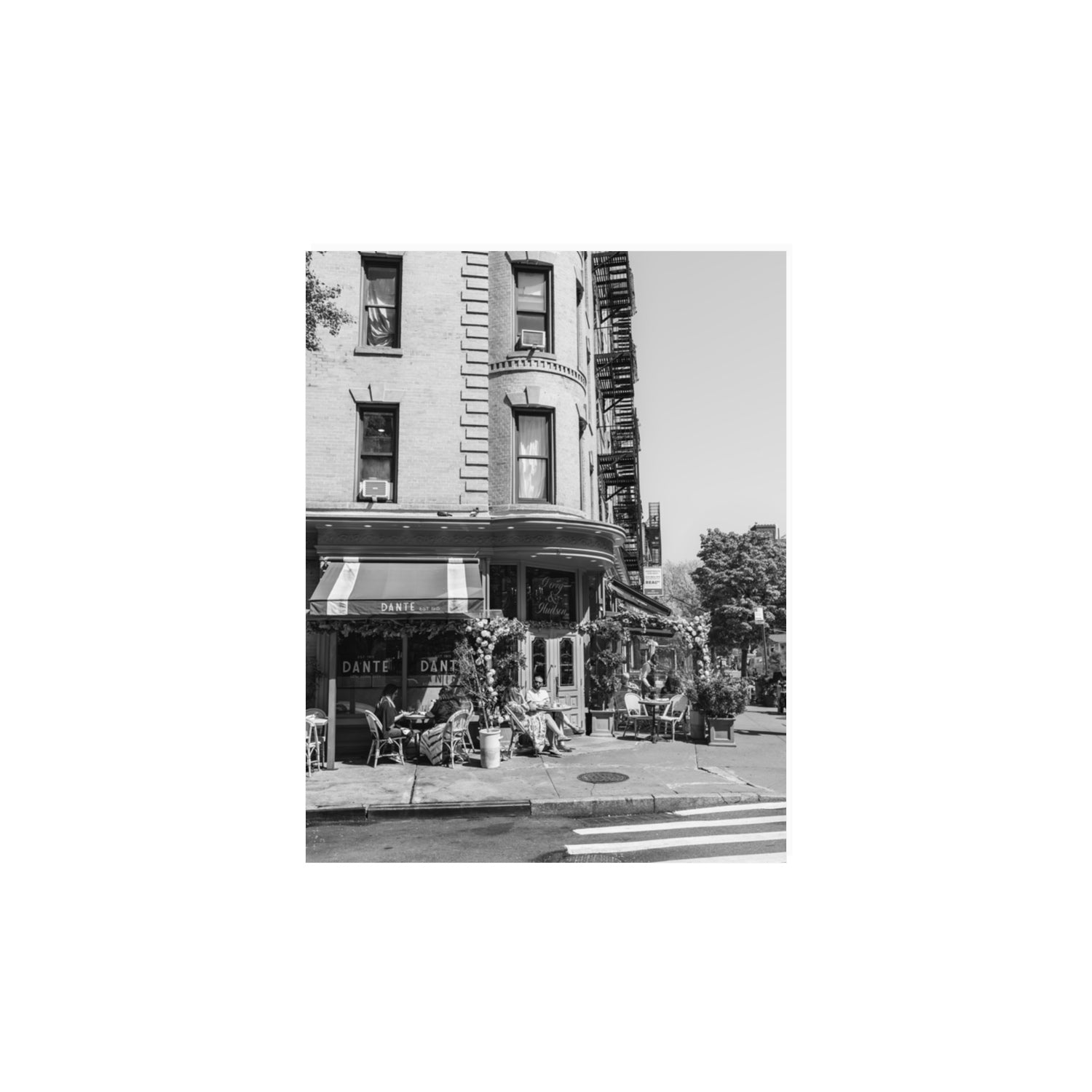 Sunny Soiree New York NYC Black & White wall art 11 x 14 in unframed fine art canvas