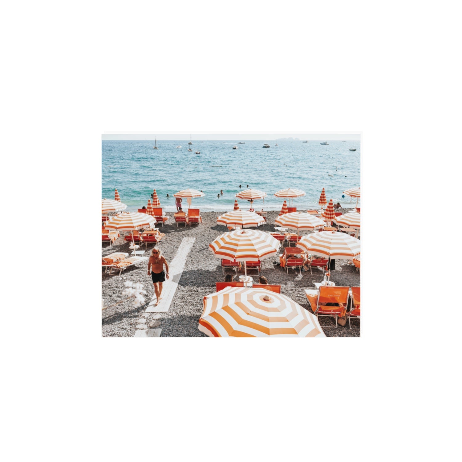 Shoreline Strut Positano wall art 11 x 14 in unframed fine art canvas