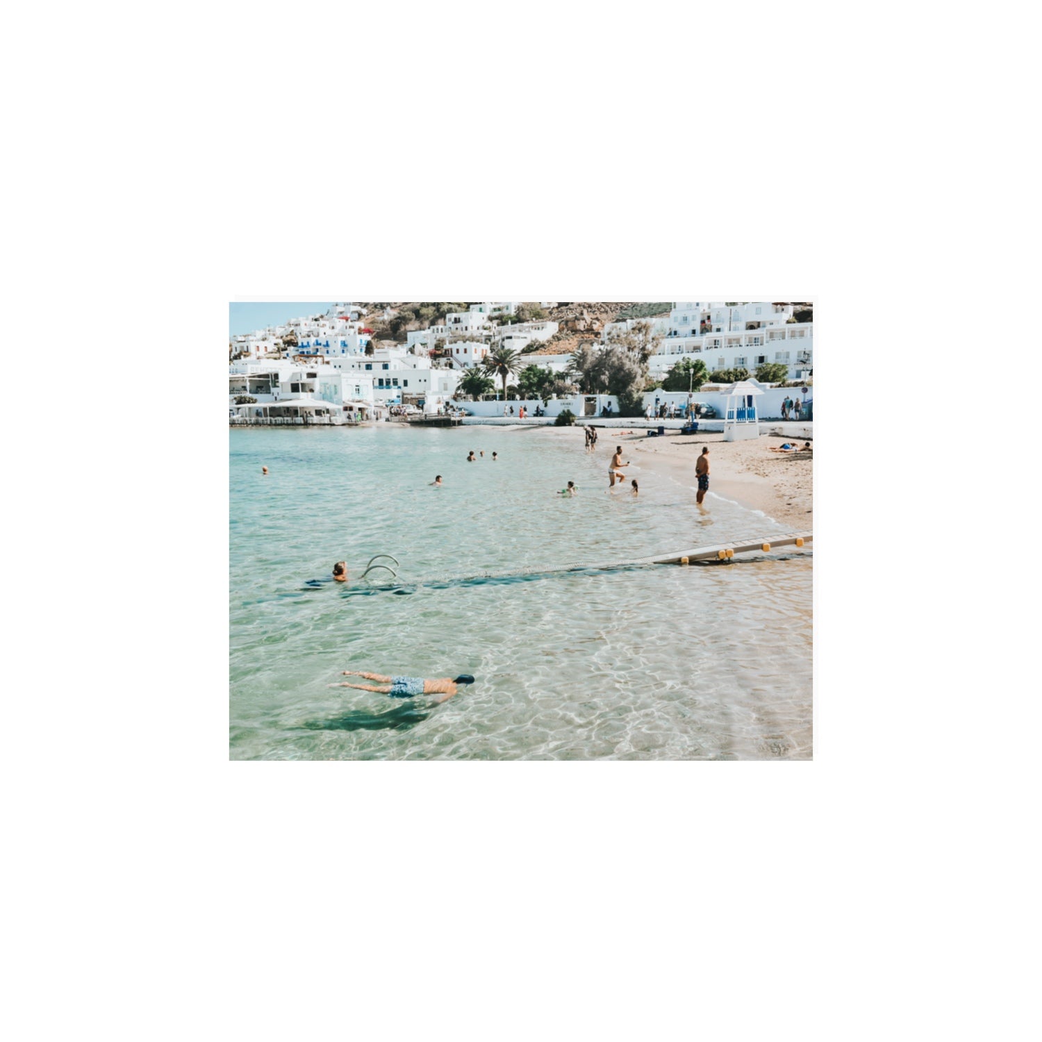 Bathe Yourself In Beauty Mykonos Greek island wall art 11 x 14 in unframed fine art canvas