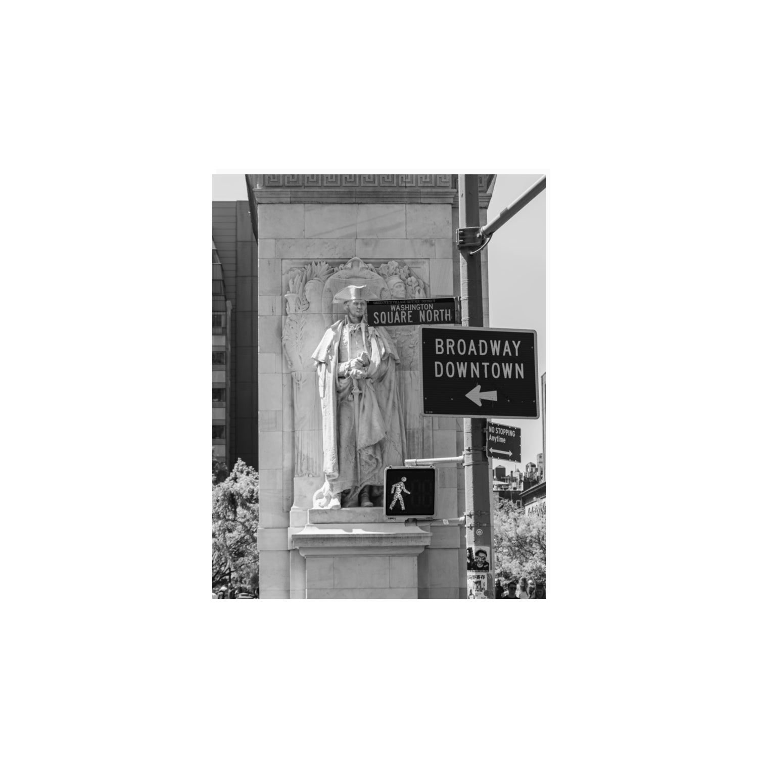 Silent Sentinels New York NYC Black & White wall art 11 x 14 in unframed fine art canvas