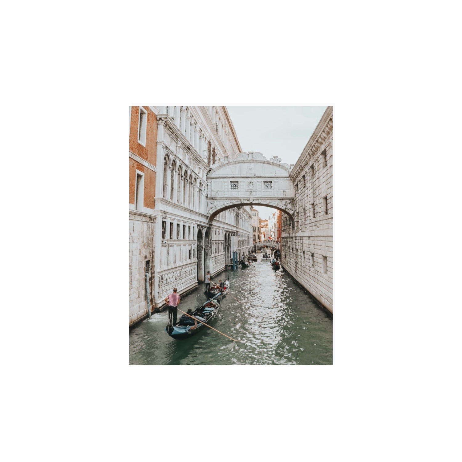 Bridge of Sighs Venice Gondola Italian wall art 11 x 14 in unframed fine art canvas