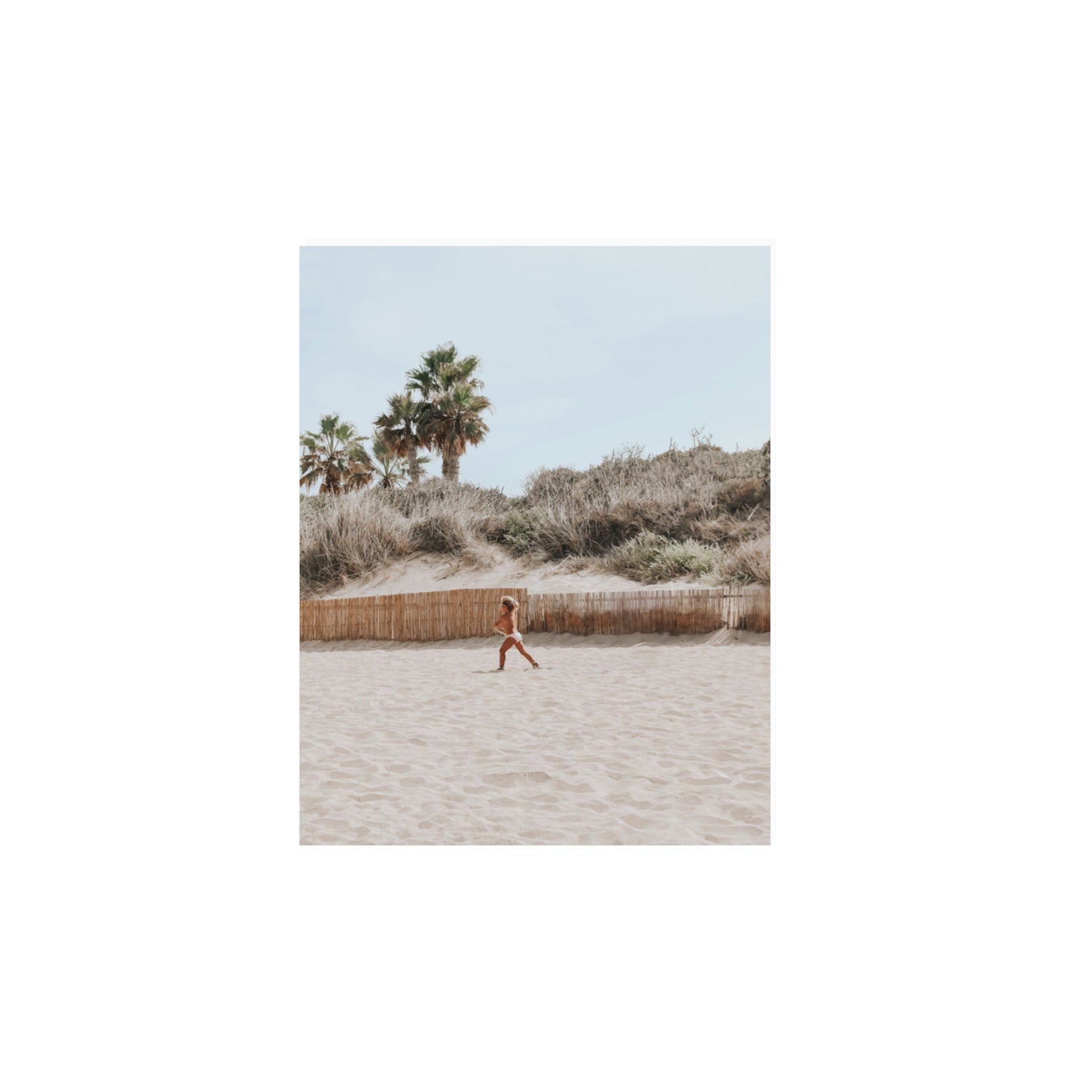 Joyful Sprint Puglia beach coastal fine art print 11 x 14 in unframed fine art canvas