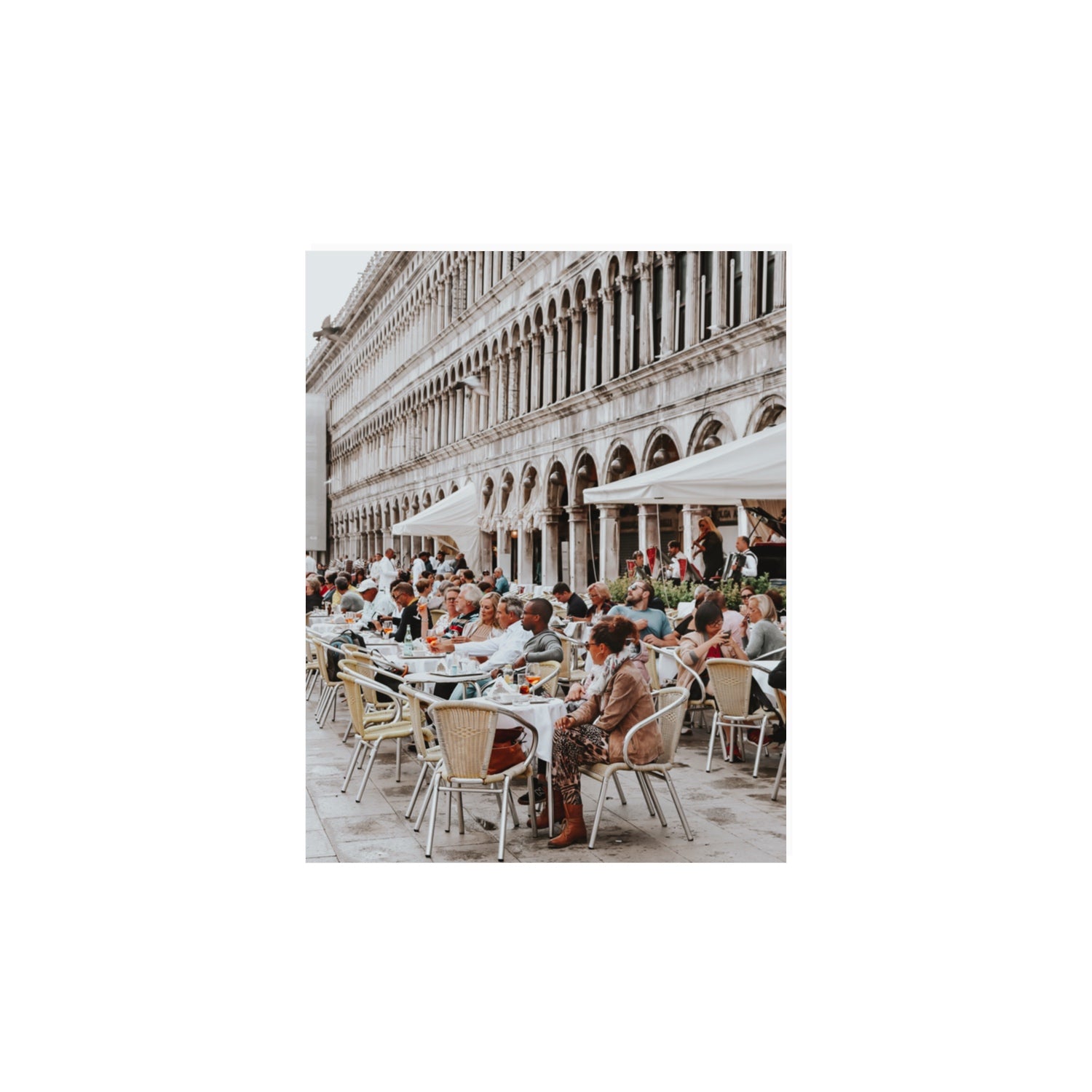 Lunchbreak Venice Italian wall art 11 x 14 in unframed fine art canvas