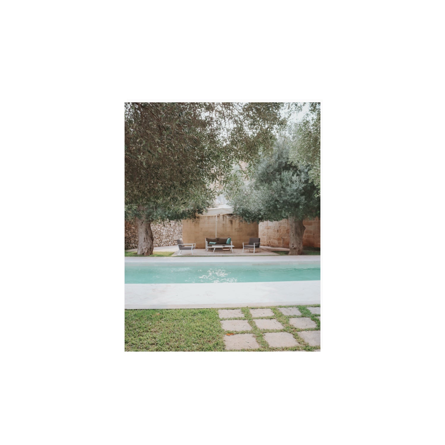 Idyllic Escape Puglia Mediterranean wall art 11 x 14 in unframed fine art canvas