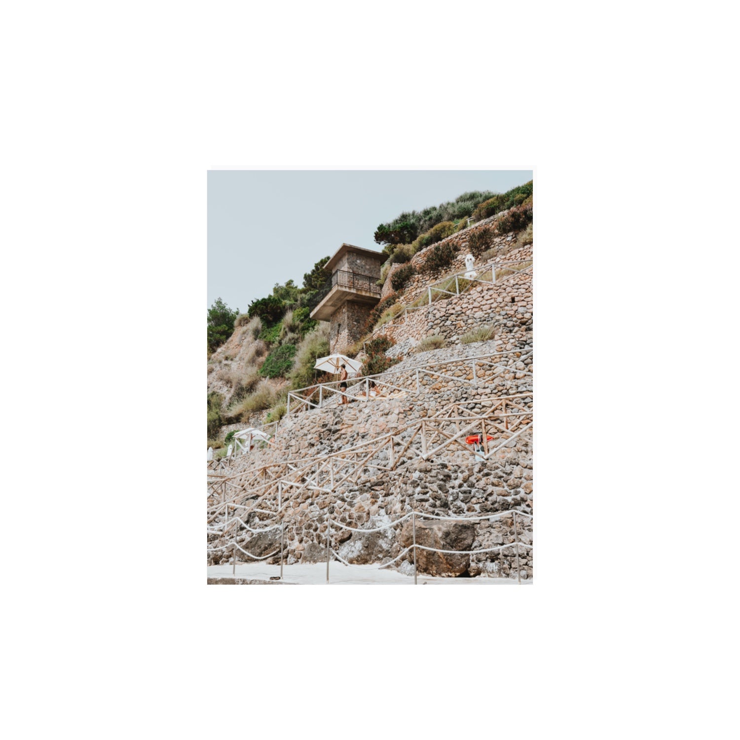 Solitude by the Sea Tuscany coastal Italian wall art 11 x 14 in unframed fine art canvas