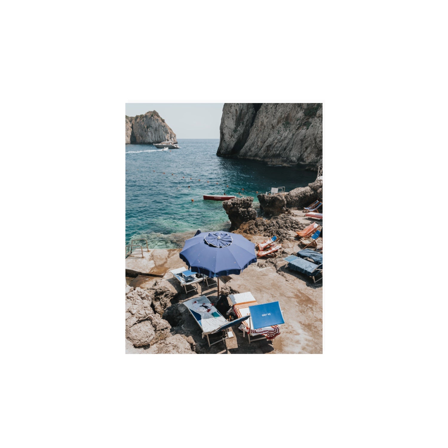 Lonely Loungers fine art print, Capri, Italy, 11 x 14 in, Unframed, Fine Art Canvas