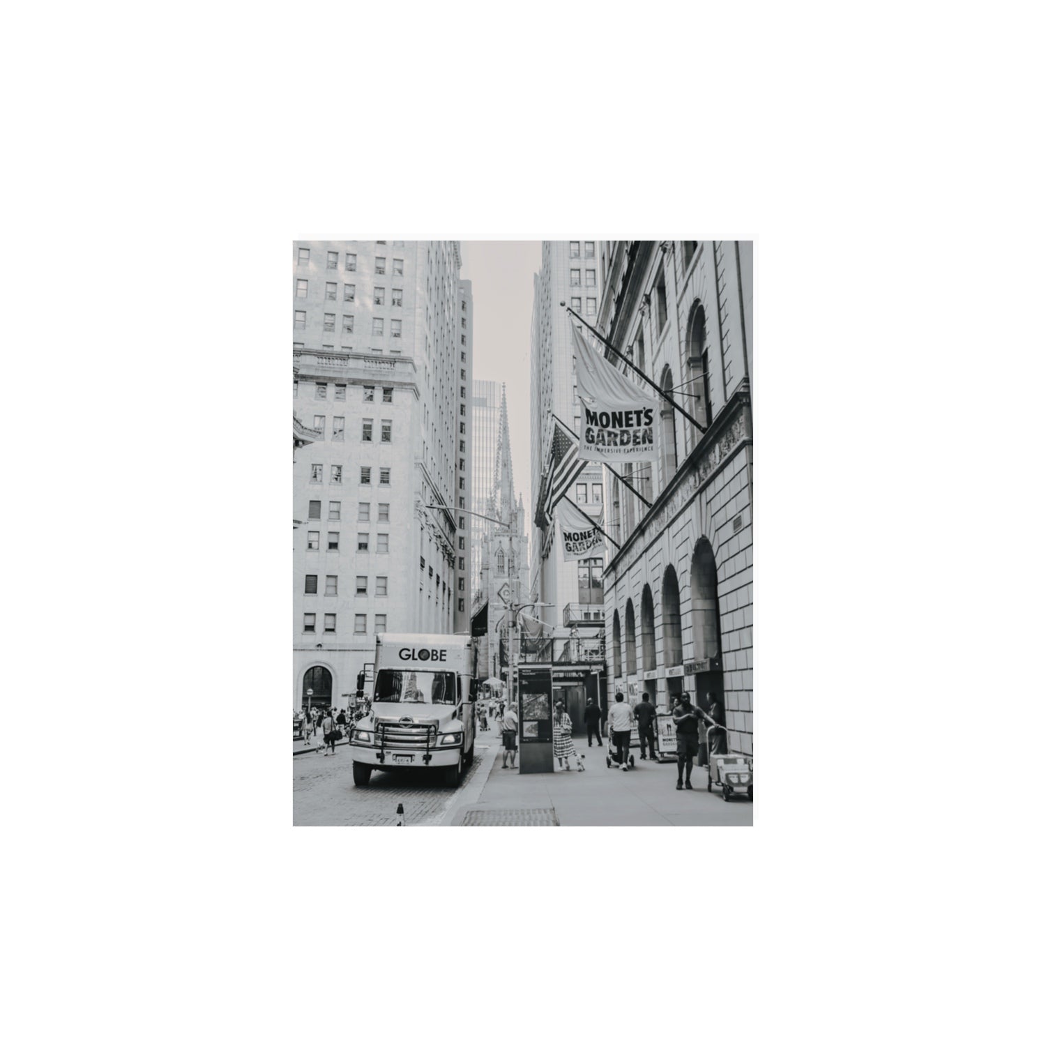 Metropolitan Monotone New York NYC Black & White wall art 11 x 14 in unframed fine art canvas