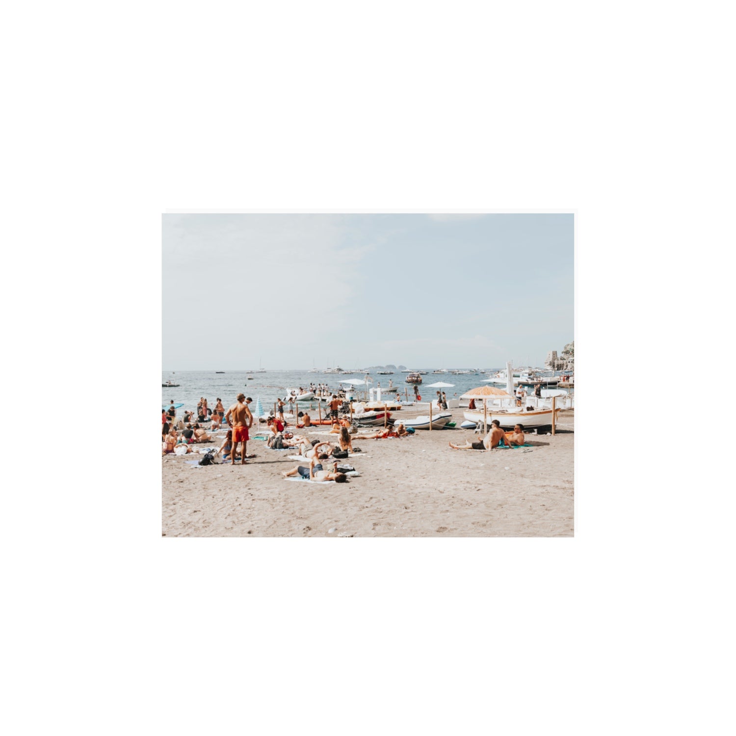 Beachy Vibes fine art print, Positano, Italy, 11 x 14 in, Unframed, Fine Art Canvas