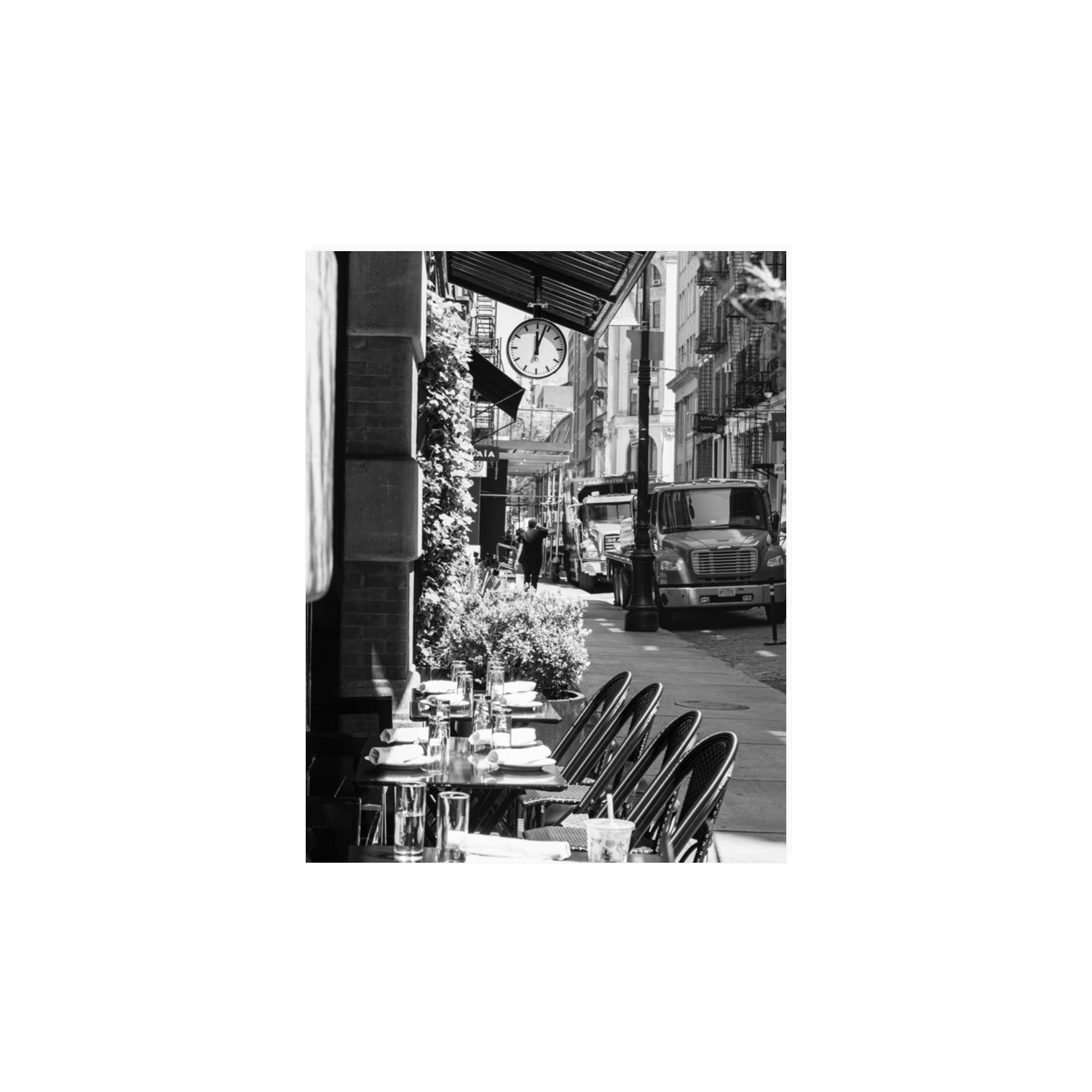 Mercer Street New York NYC Black & White wall art 11 x 14 in unframed fine art canvas