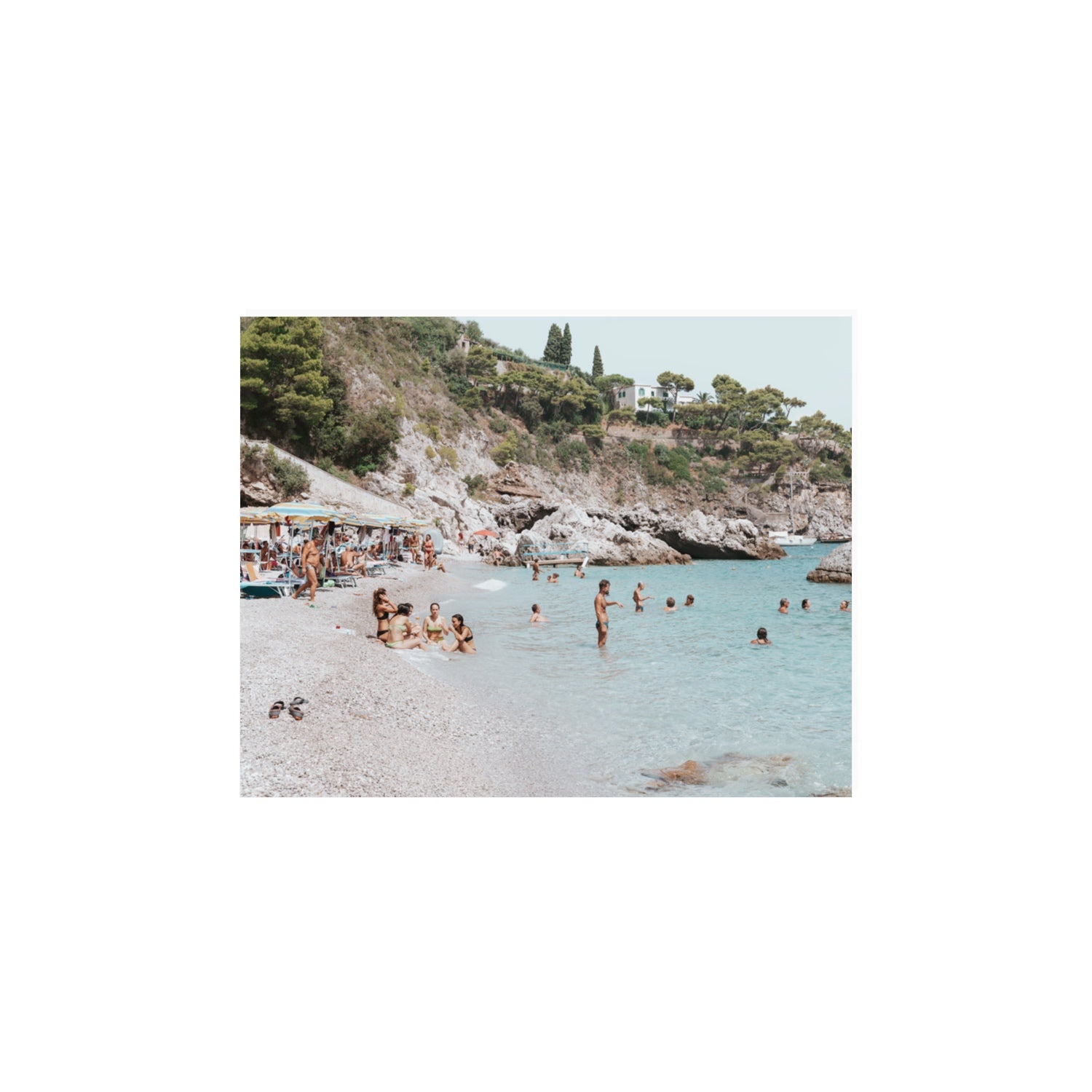 La Vacanza Amalfi Mediterranean wall art 11 x 14 in unframed fine art canvas