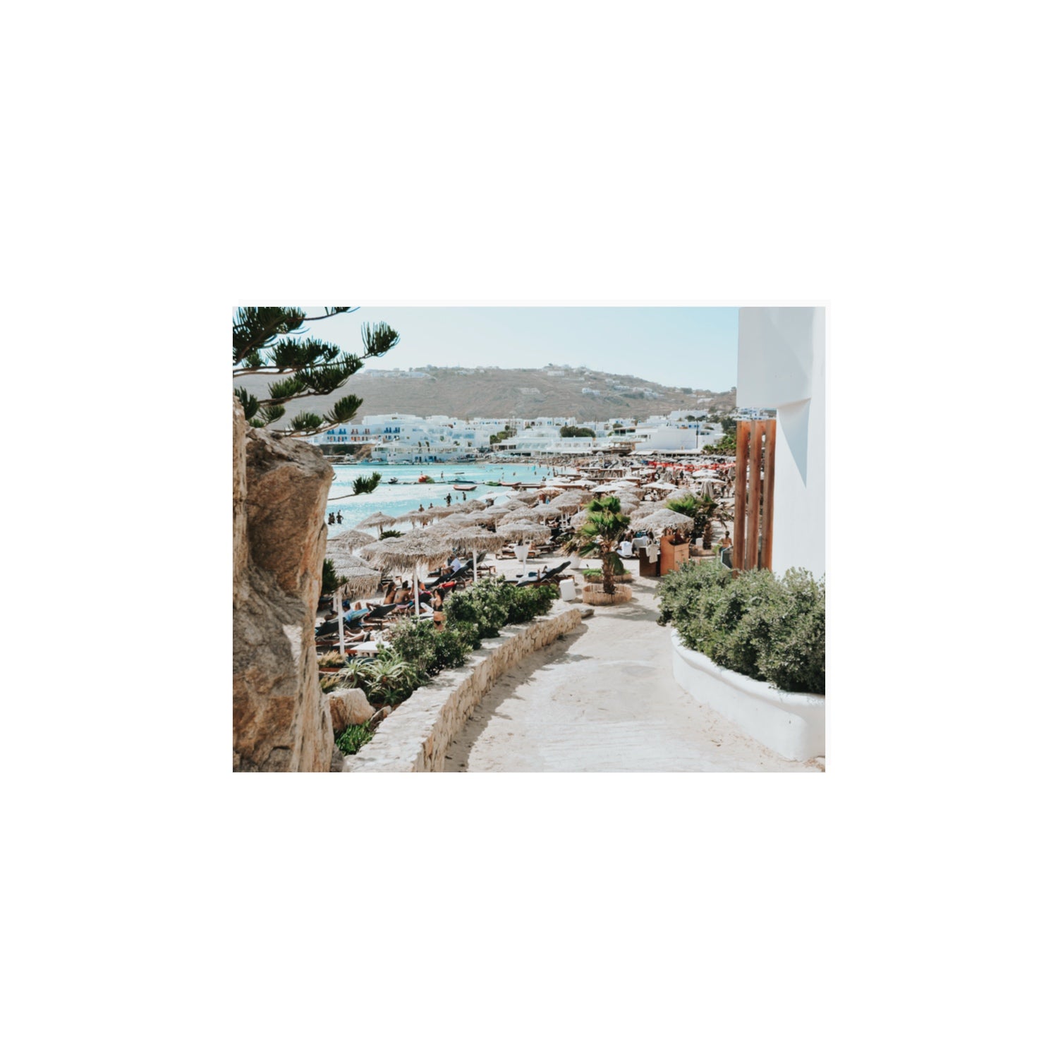 Kalimera Mykonos Greek island wall art 11 x 14 in unframed fine art canvas