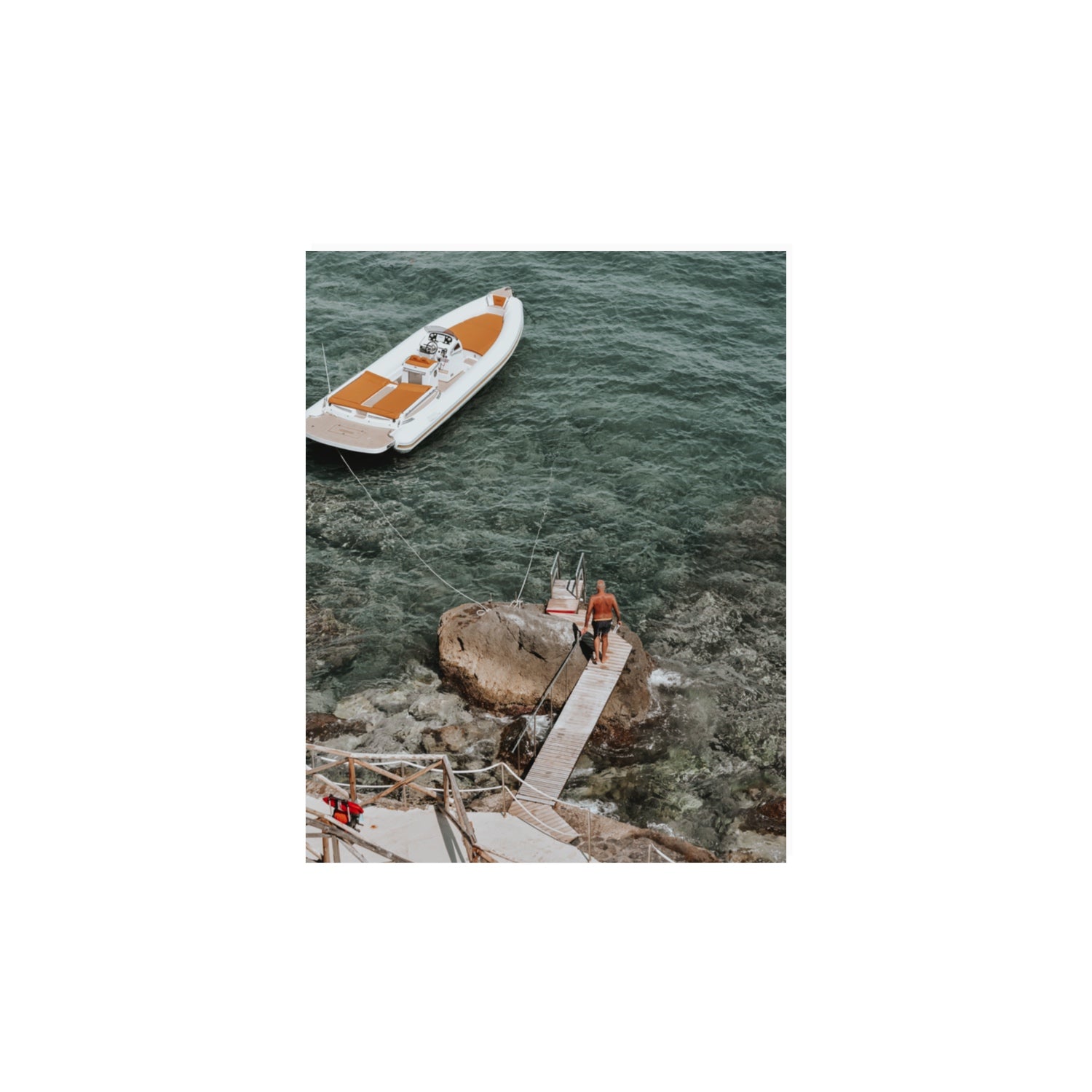 Secret Cove Tuscany coastal Italian wall art 11 x 14 in unframed fine art canvas
