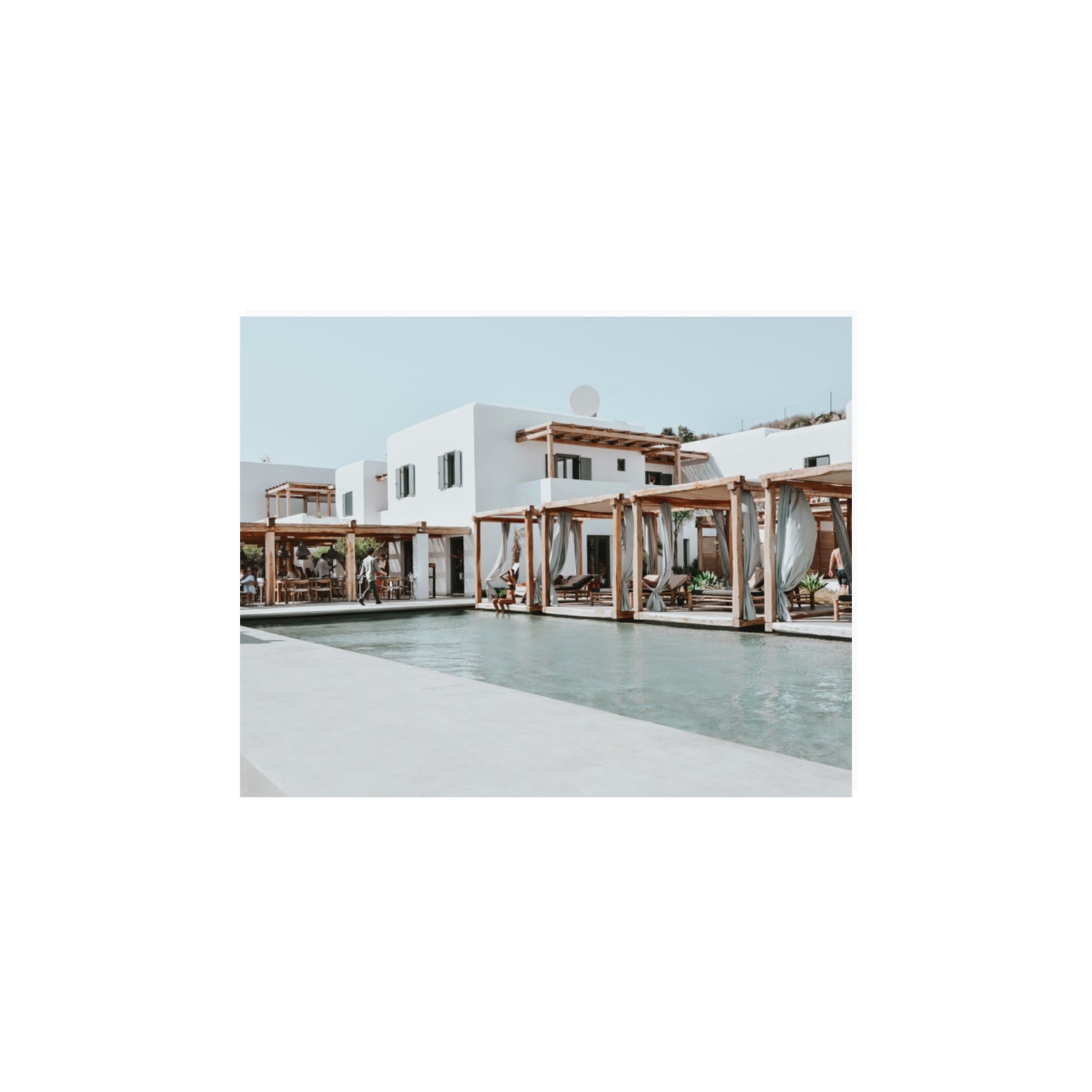 Polytelís Mykonos Greek island wall art 11 x 14 in unframed fine art canvas