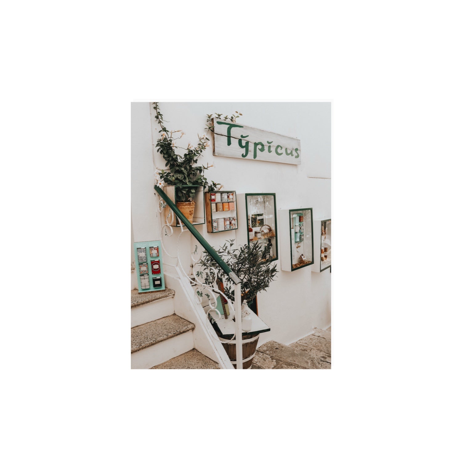 Il Negozio Puglia Ostuni wall art 12 x 16 in unframed fine art canvas