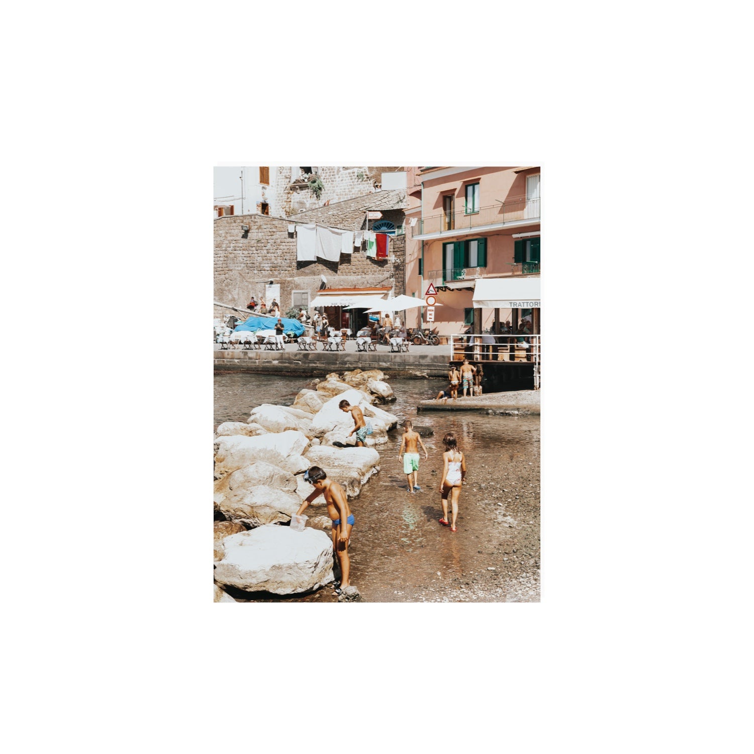 The Beachcombers Sorrento beach coastal wall art 12 x 16 in unframed fine art canvas