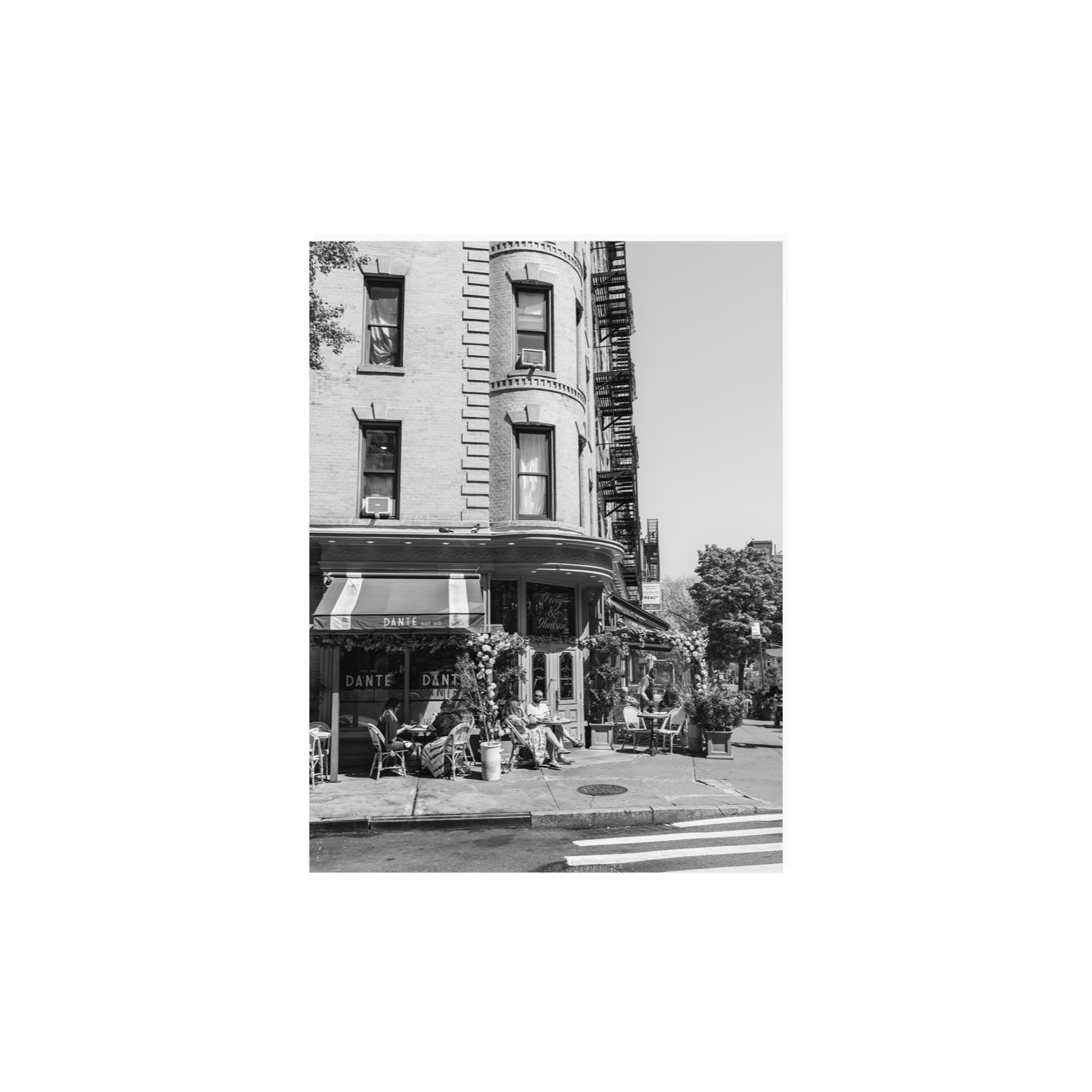 Sunny Soiree New York NYC Black & White wall art 12 x 16 in unframed fine art canvas