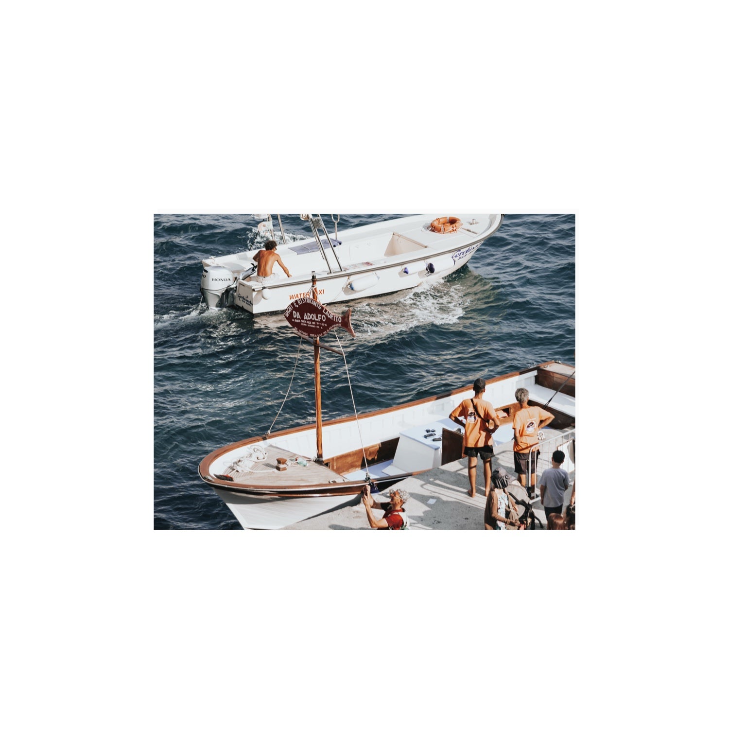 Water Taxi Positano wall art 12 x 16 in unframed fine art canvas