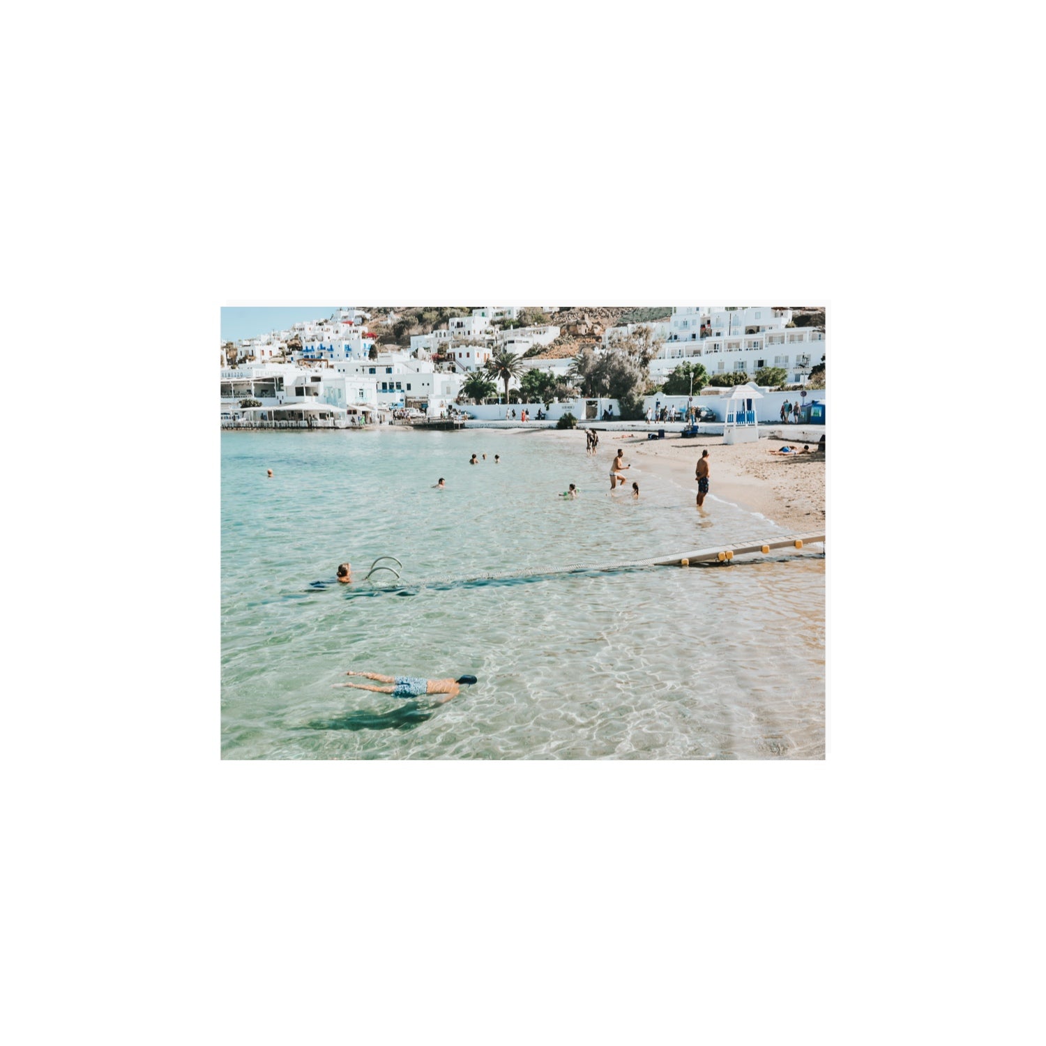 Bathe Yourself In Beauty Mykonos Greek island wall art 12 x 16 in unframed fine art canvas