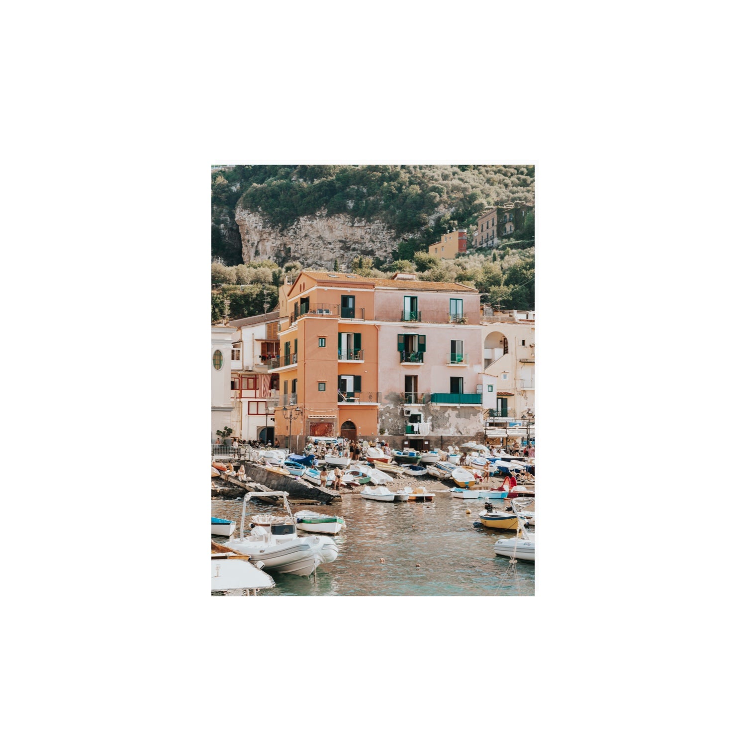 Boatyard Bliss fine art print, Sorrento, Italy, 12 x 16 in, Unframed, Fine Art Canvas