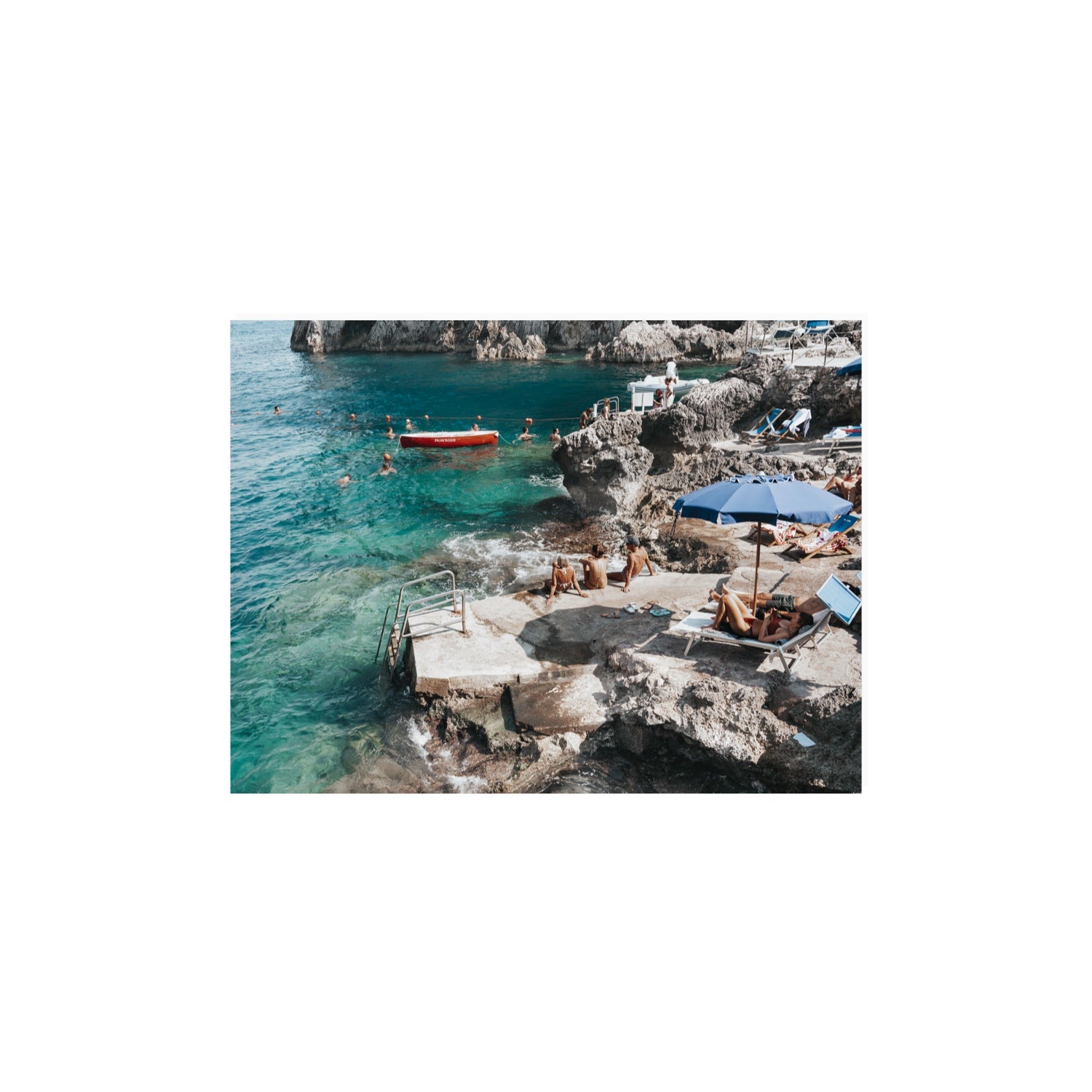 Serenity By The Sea Capri Mediterranean wall art 12 x 16 in unframed fine art canvas