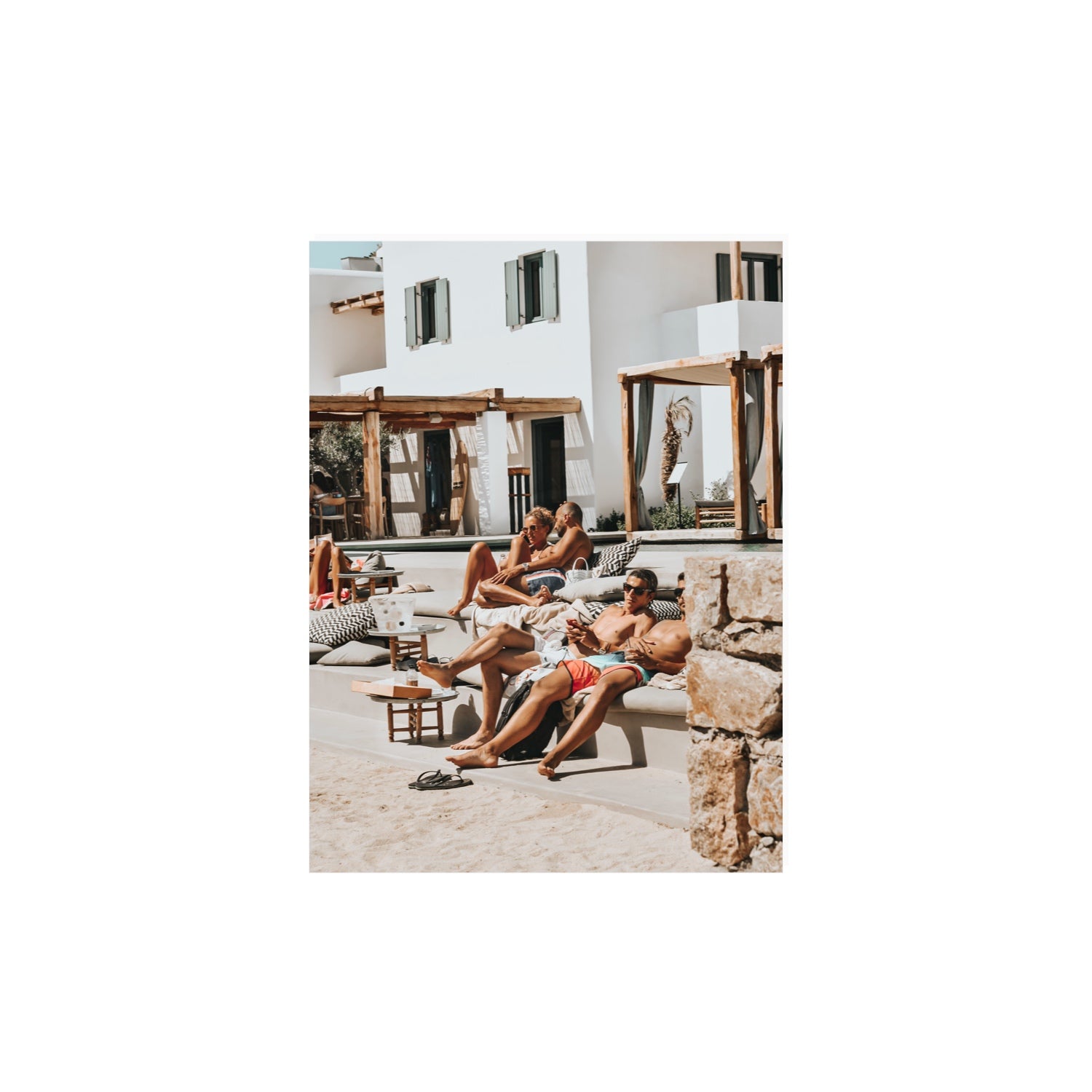 Style That Sizzles Mykonos Greek island wall art 12 x 16 in unframed fine art canvas