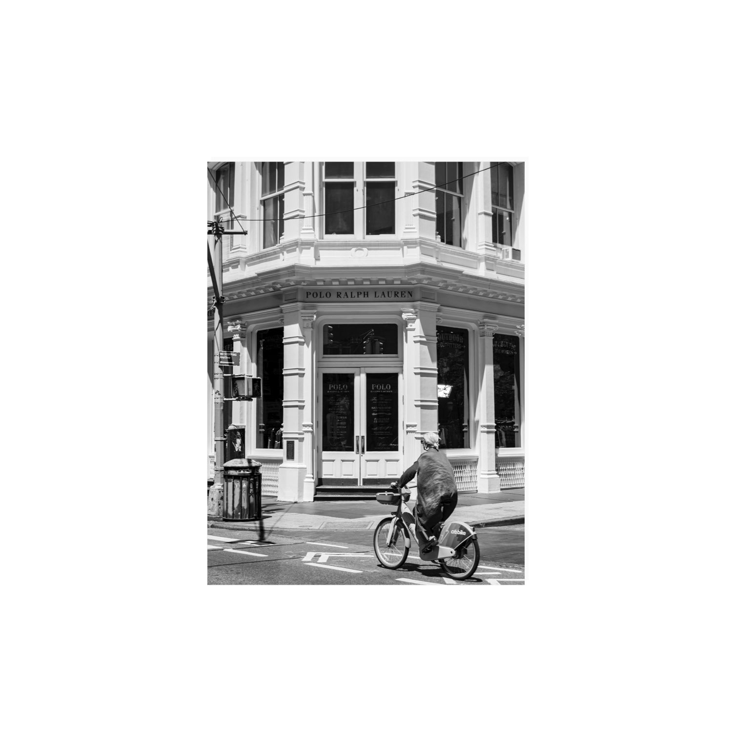 Downtown Rider New York NYC Black & White wall art 12 x 16 in unframed fine art canvas