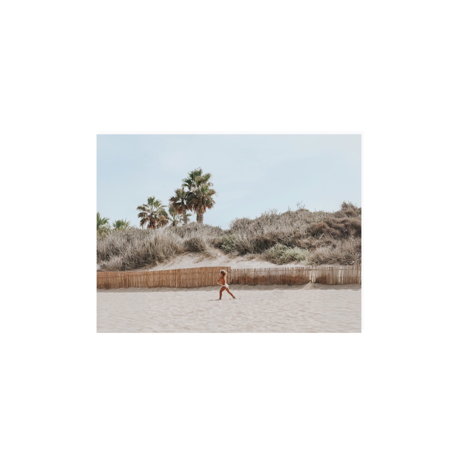 Ragazza Da Spiaggia Puglia beach Italian fine art print 12 x 16 in unframed fine art canvas