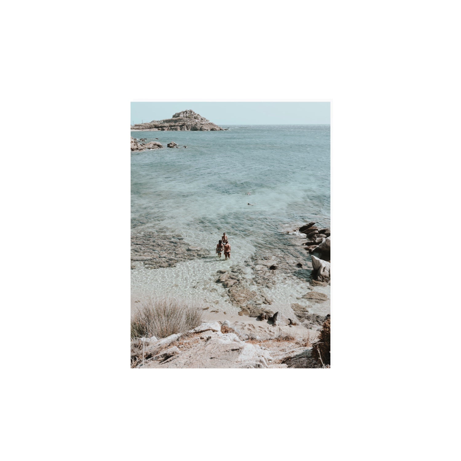 Island Life Mykonos coastal Greek island wall art 12 x 16 in unframed fine art canvas