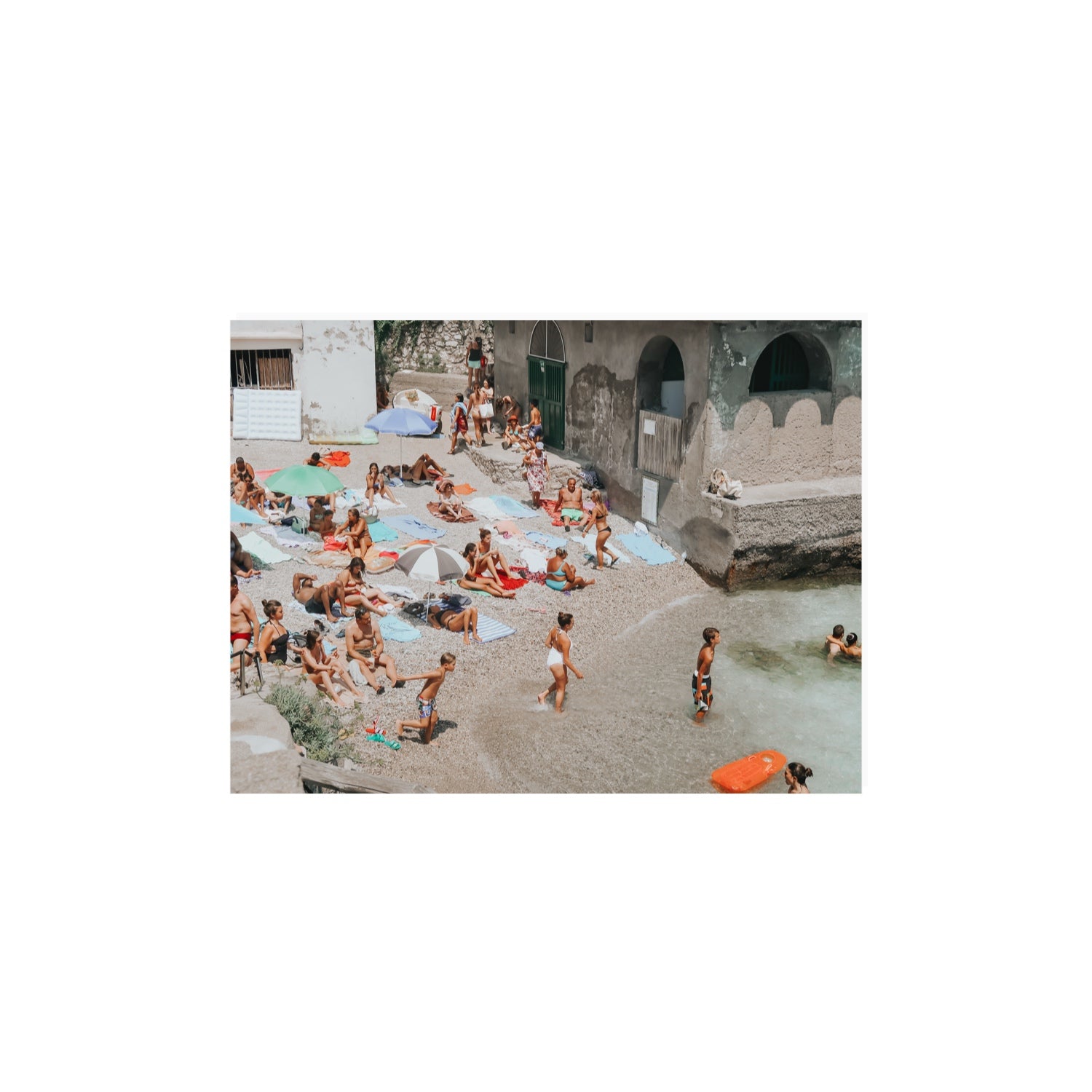 Heatwave Capri beach coastal wall art 12 x 16 in unframed fine art canvas