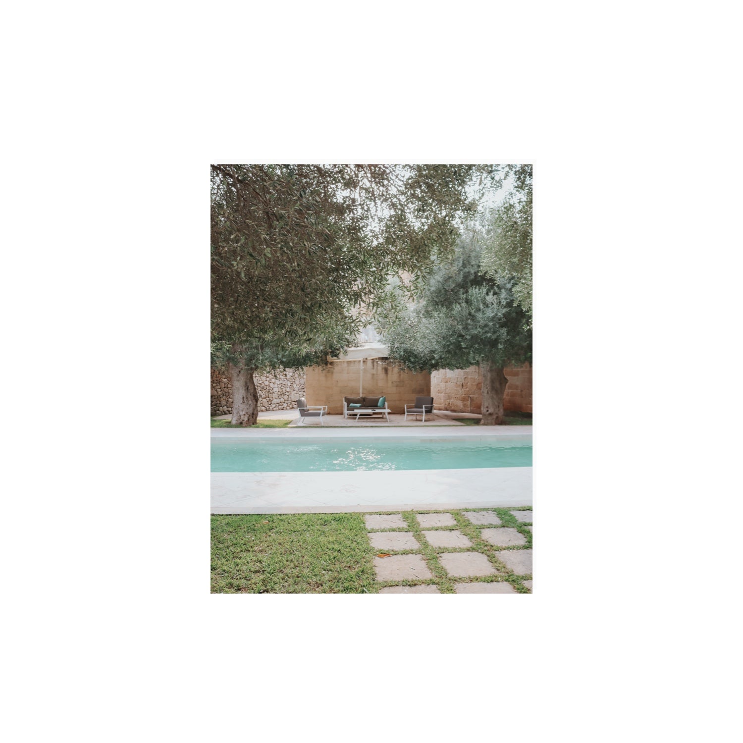 Idyllic Escape Puglia Mediterranean wall art 12 x 16 in unframed fine art canvas
