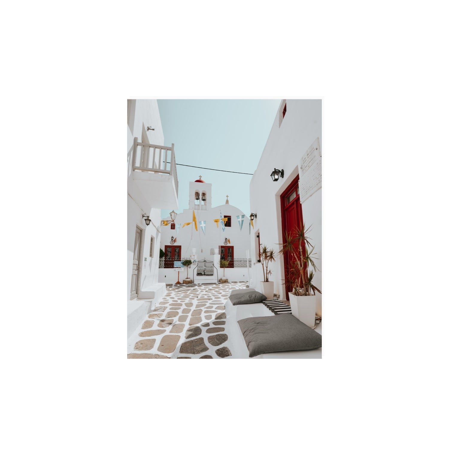 Cycladic Charm fine art print, Mykonos, Greece, 12 x 16 in, Unframed, Fine Art Canvas