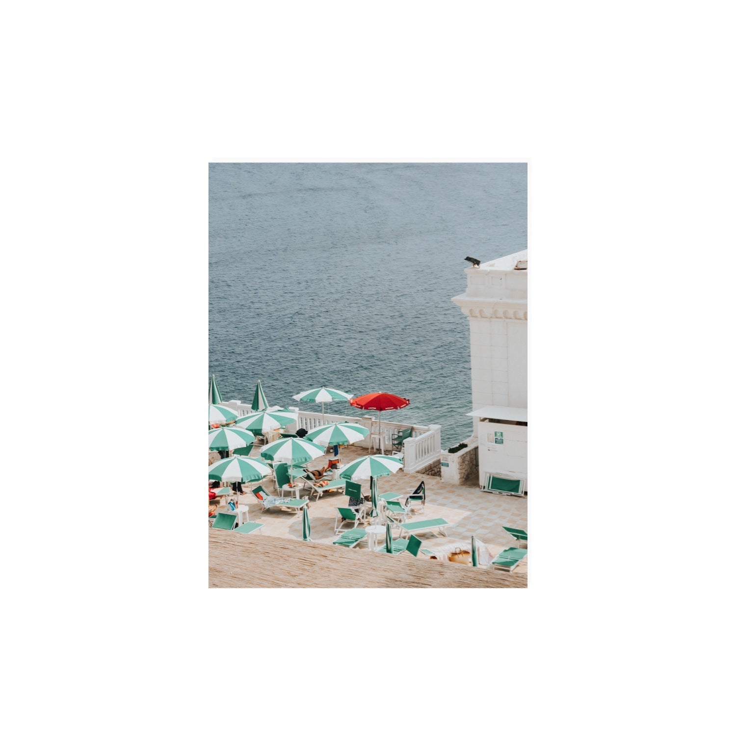 Lido Italiano Puglia beach Italian wall art 12 x 16 in unframed fine art canvas