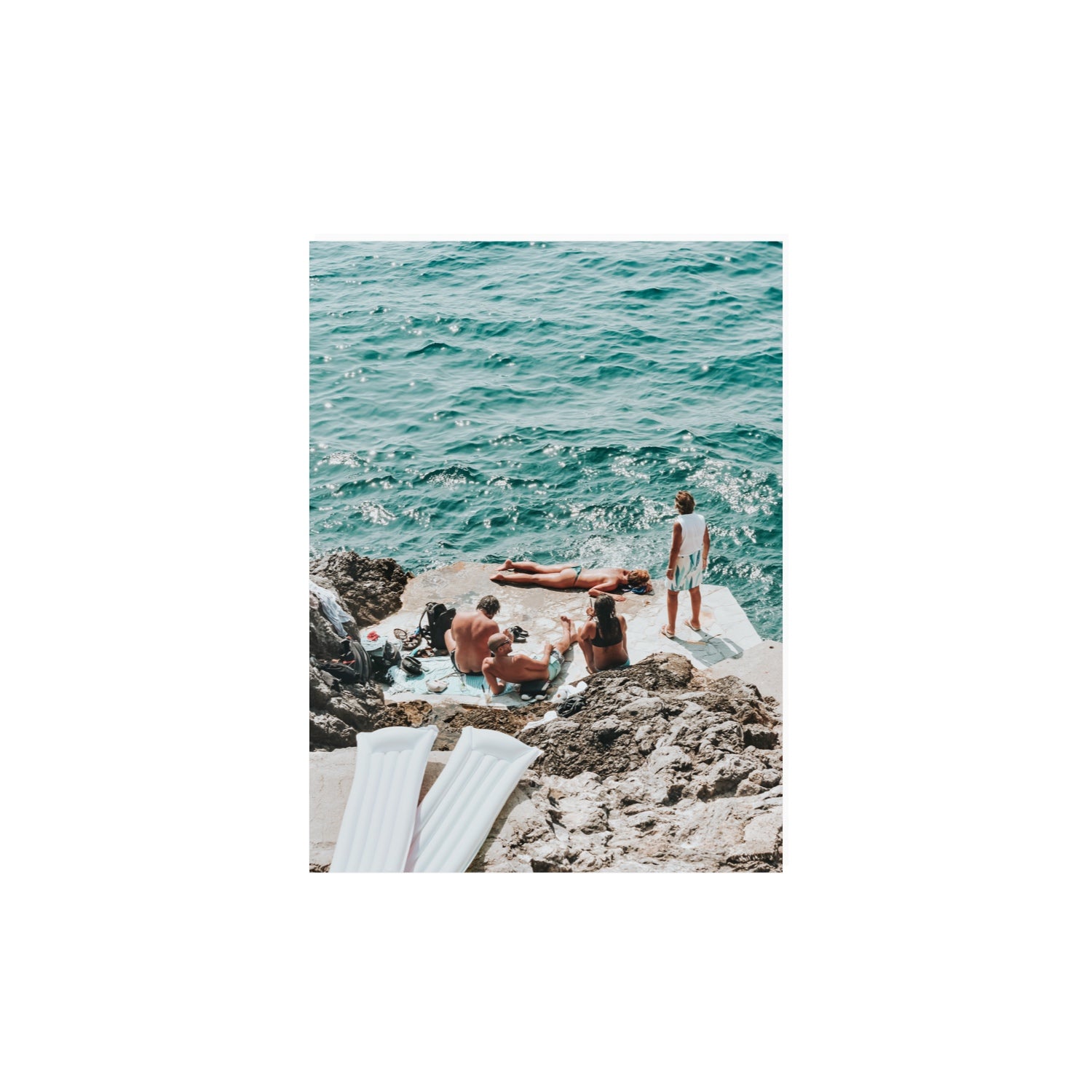 Gli Amici Praiano Amalfi Coast coastal wall art 12 x 16 in unframed fine art canvas