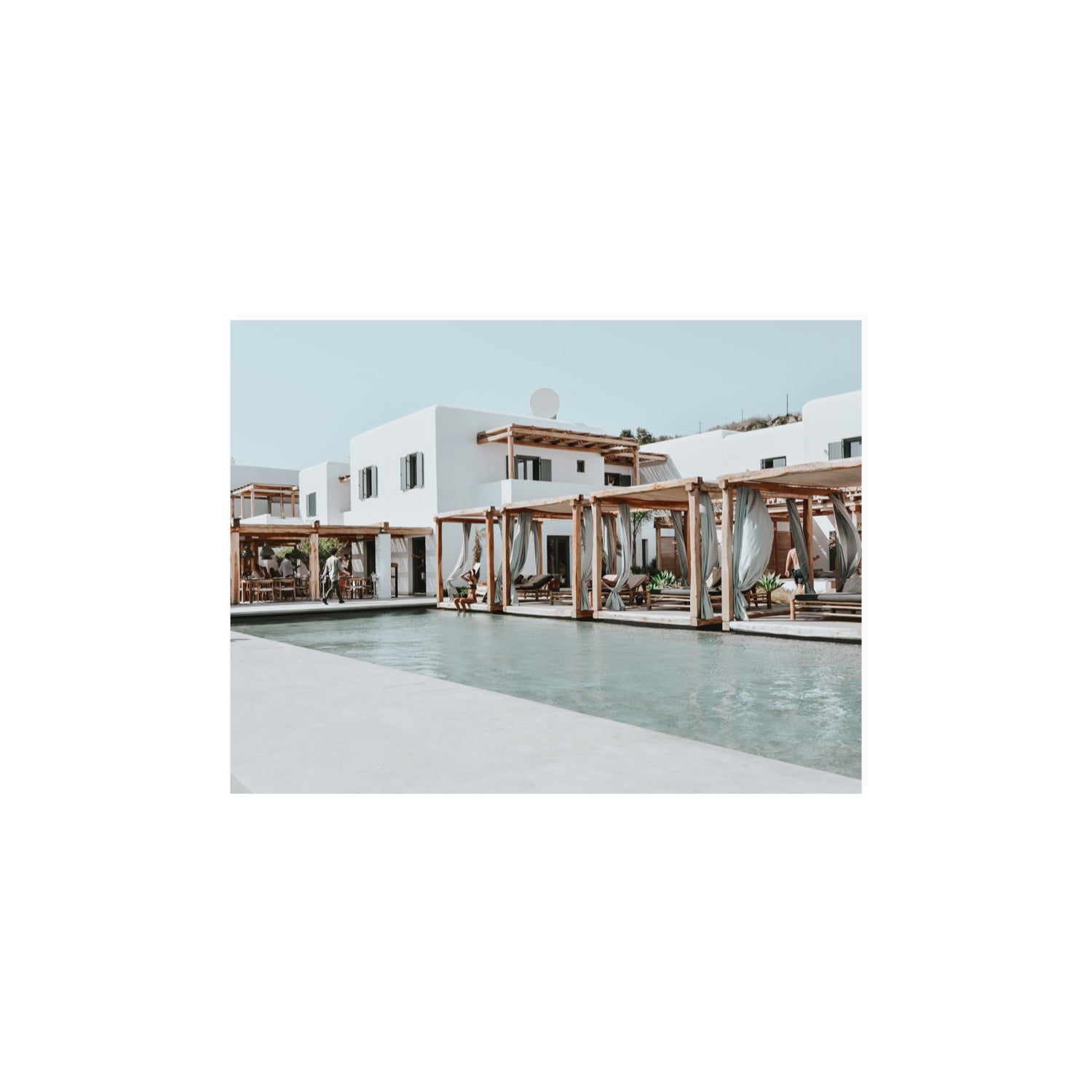 Polytelís Mykonos Greek island wall art 12 x 16 in unframed fine art canvas