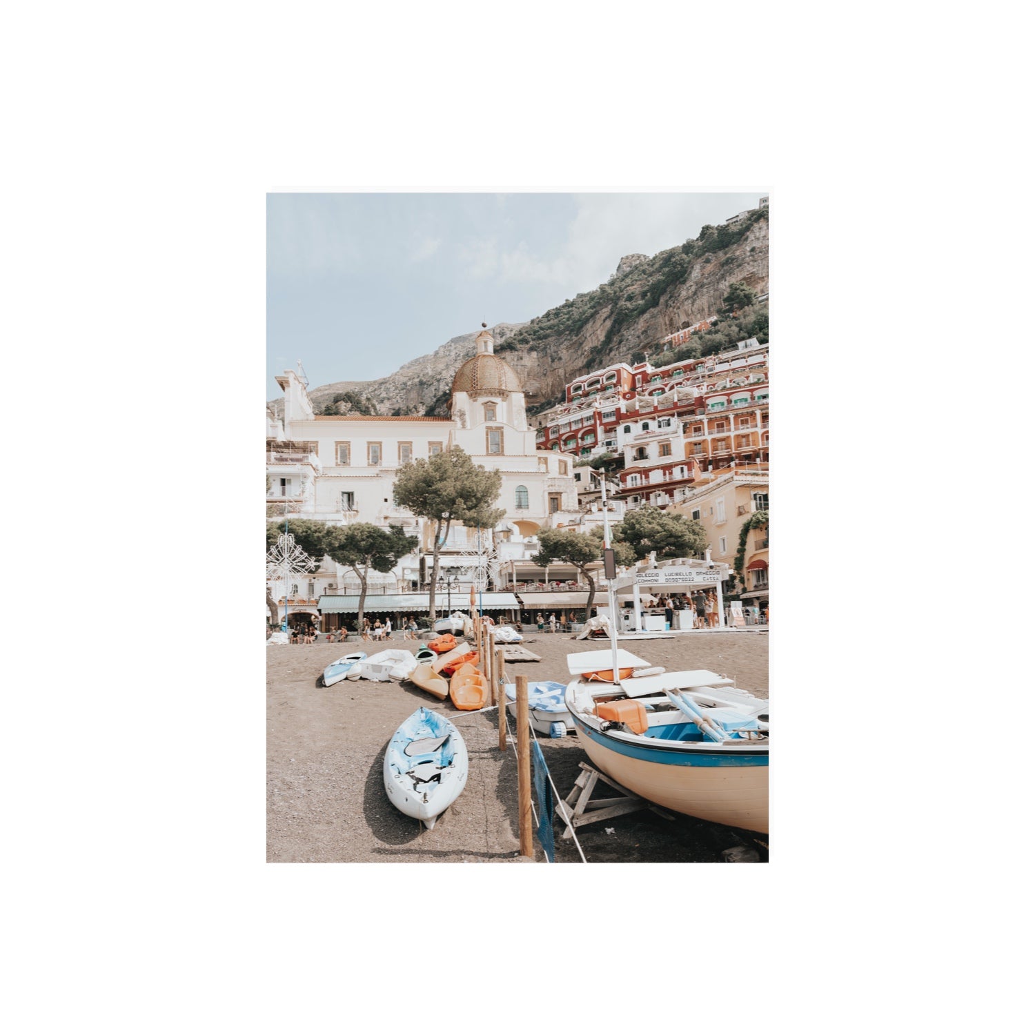 Seaside Hues Positano wall art 18 x 24 in unframed fine art canvas