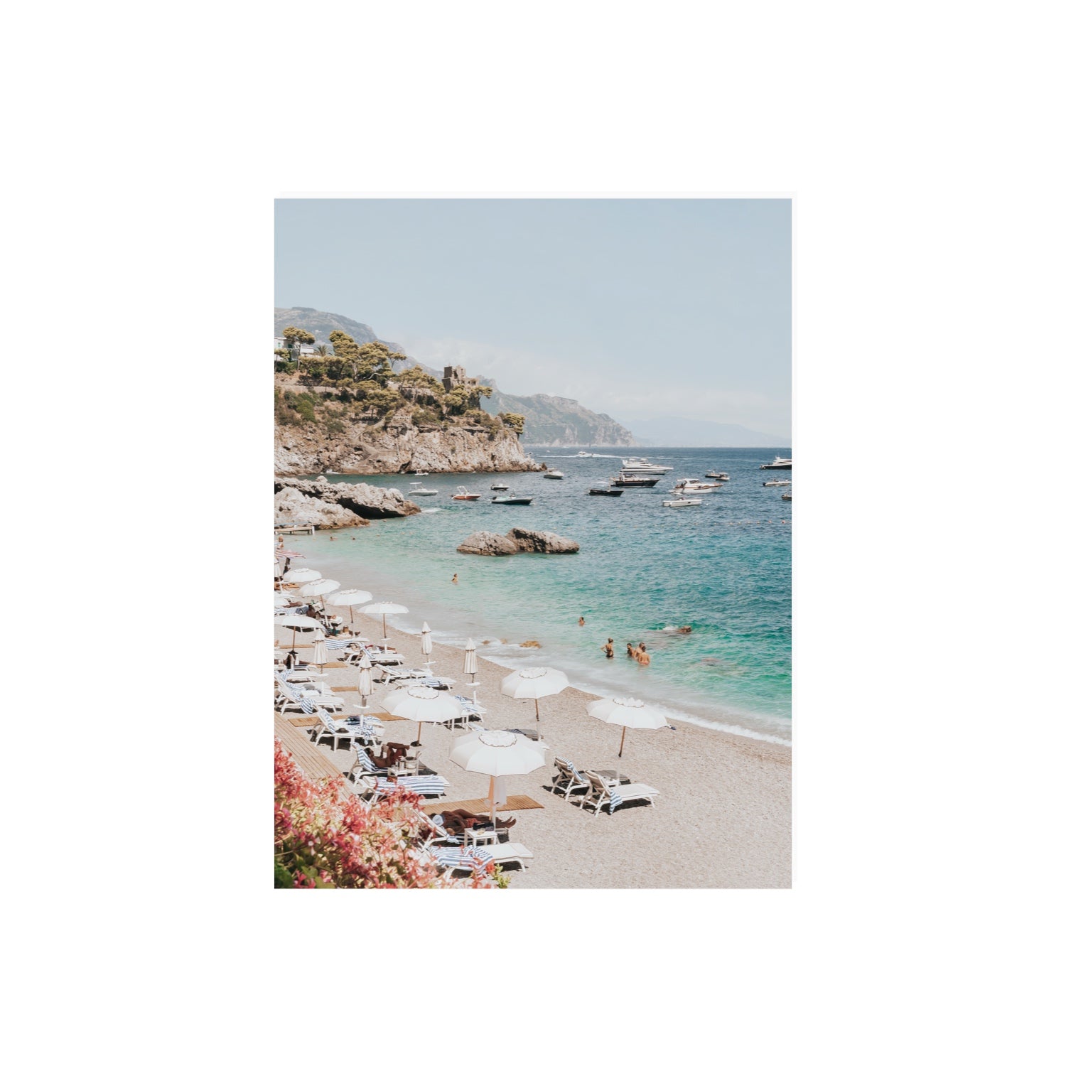 Seaview Refuge Amalfi coastal wall art 18 x 24 in unframed fine art canvas