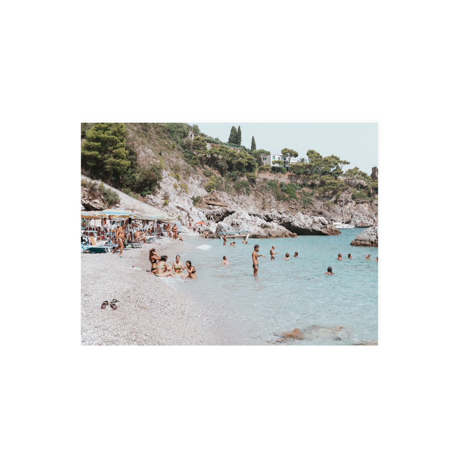 La Vacanza Amalfi Mediterranean wall art 18 x 24 in unframed fine art canvas